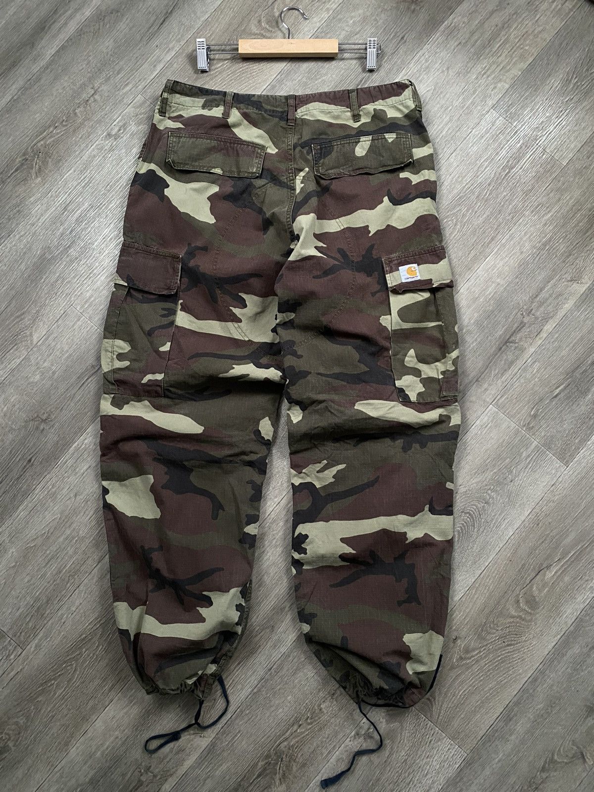 パンツ archive Carhartt cargo pants y2k camo Modern Y2K Carhartt WIP Camo Double Knee Carpenter Pants