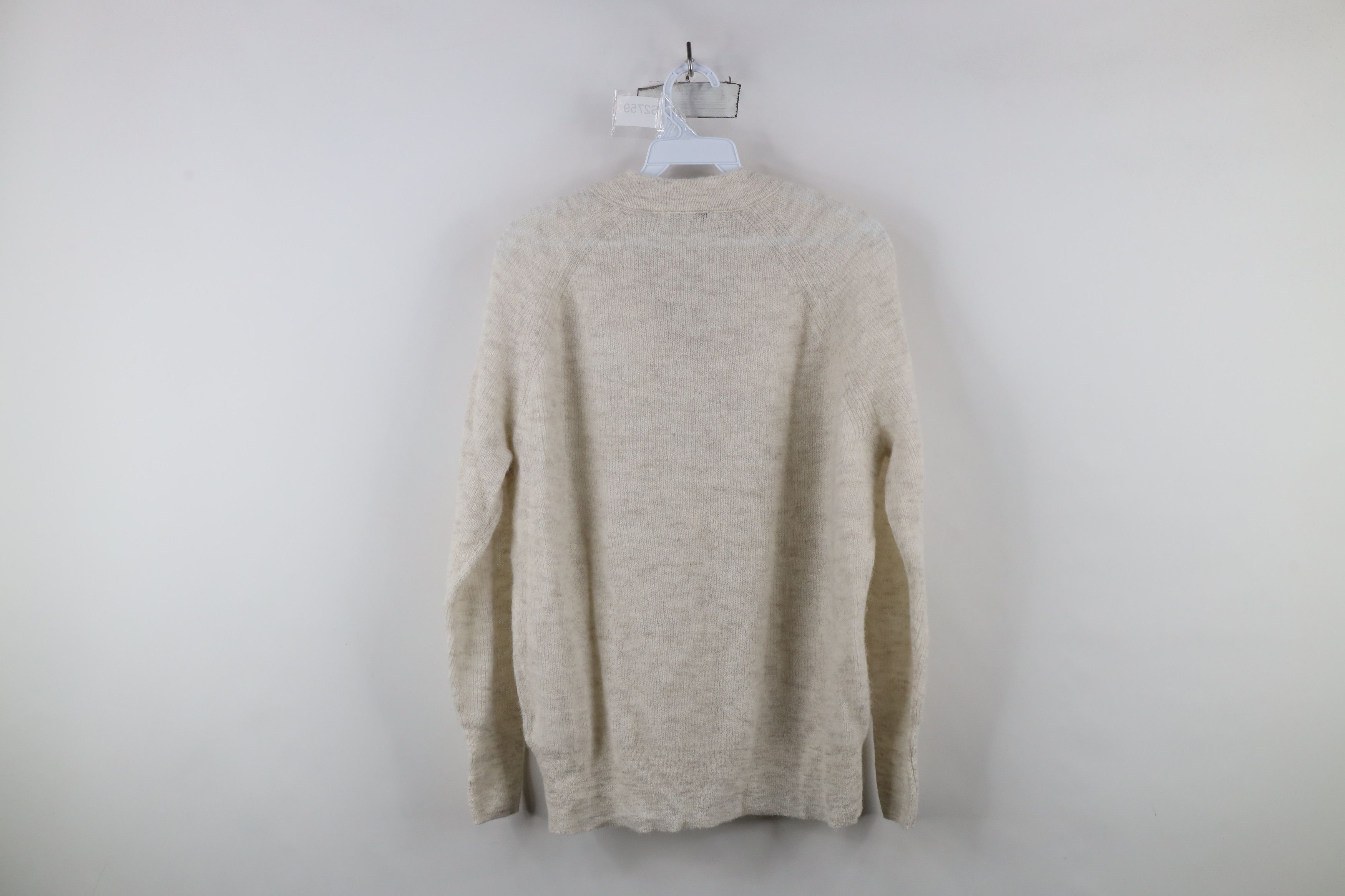 Madewell × Vintage Madewell Soft Ribbed Alpaca Wool Knit V-Neck Sweater Gray Size XS / US 0-2 / IT 36-38 - 7 Thumbnail