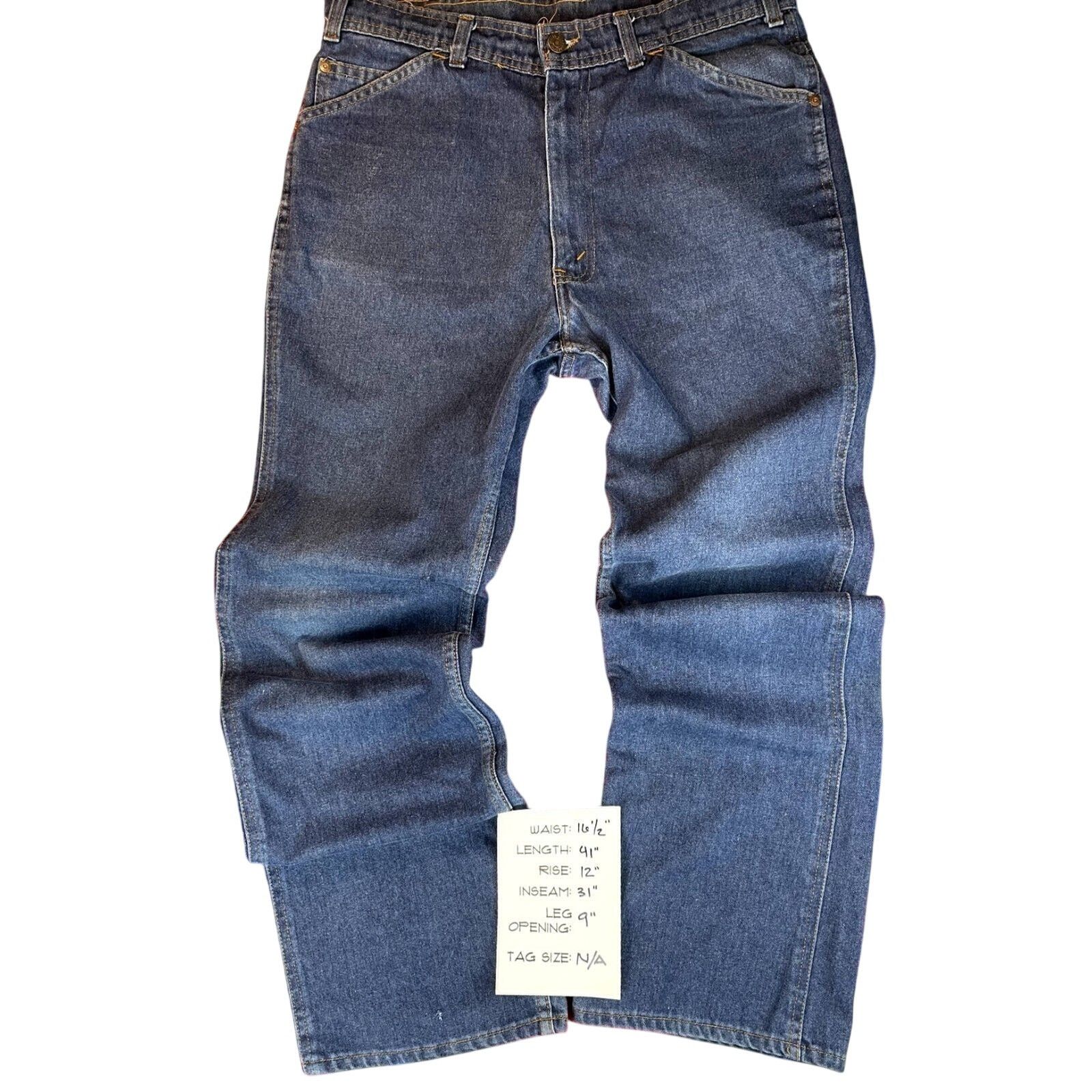Levi's × Vintage 70s LEVI'S Orange Tab "Skosh More Room" Mens jeans 33x31 Size US 33 - 5 Thumbnail