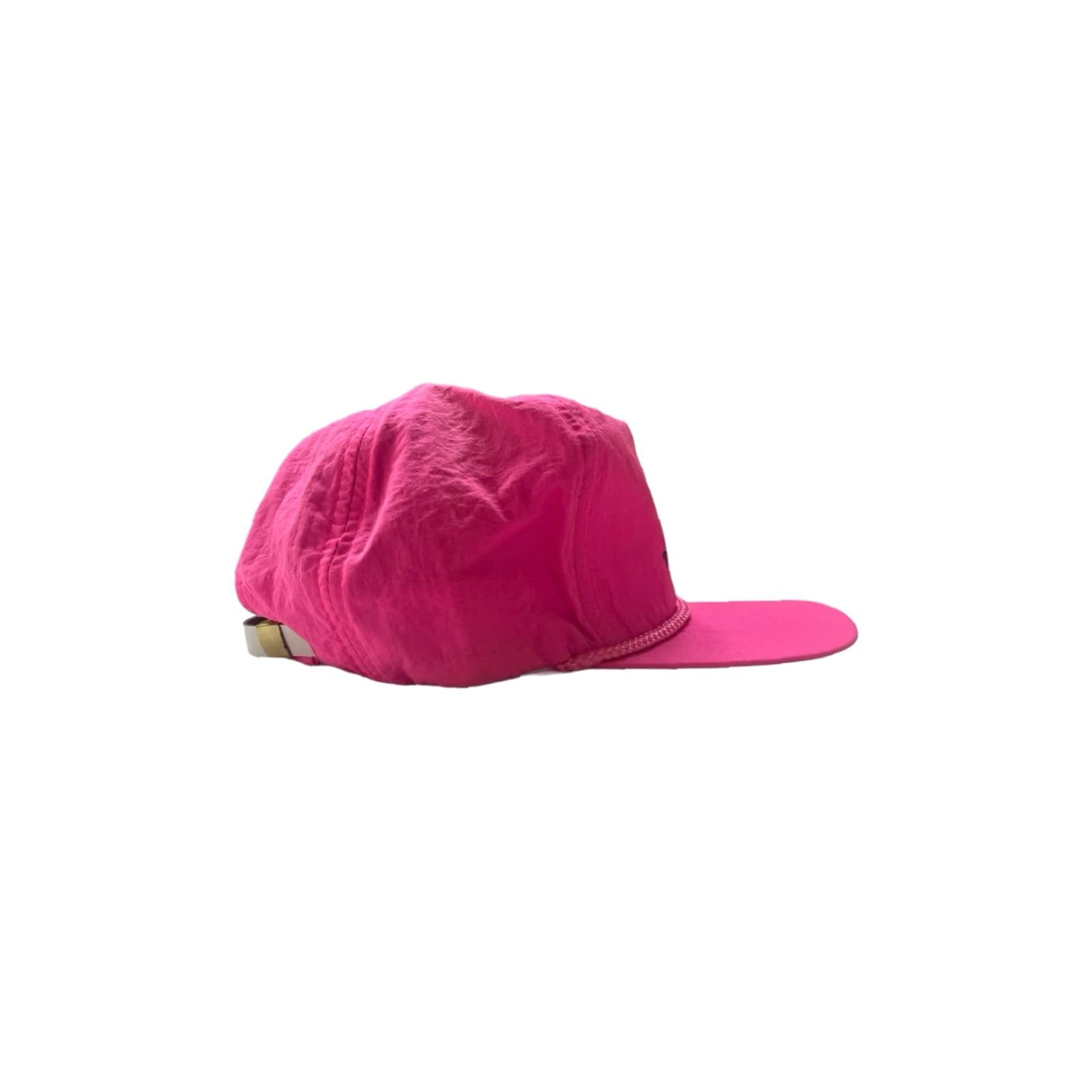 Vintage VINTAGE jamie farr LPGA toledo classic hat cap Adult OSFA Neon Pink Nylon Adjustable White Leather Strap NWOT Deadstock 90s Mens Size ONE SIZE - 3 Thumbnail