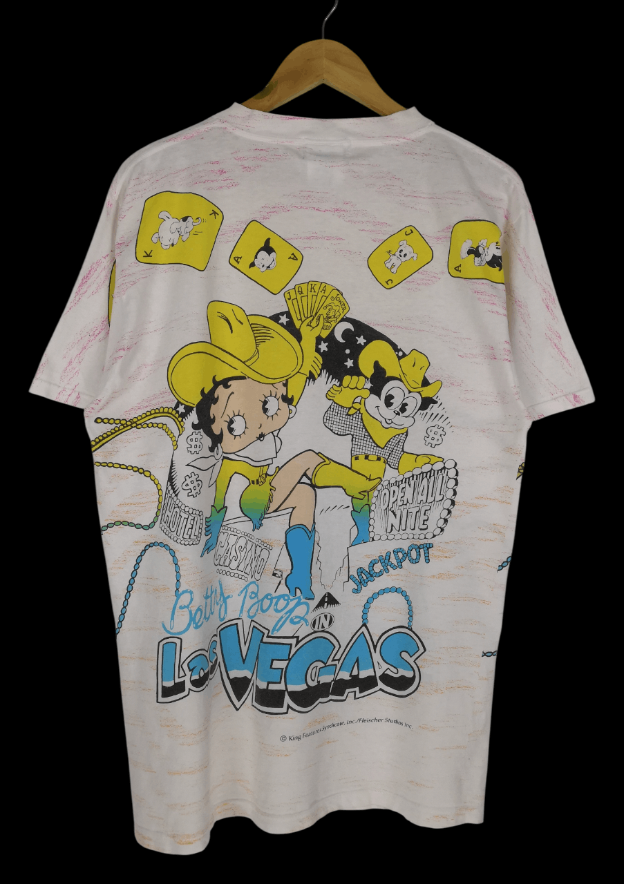 Vintage Vintage 90s Betty Boop Las Vegas Overprint T-Shirt Size US L / EU 52-54 / 3 - 2 Thumbnail