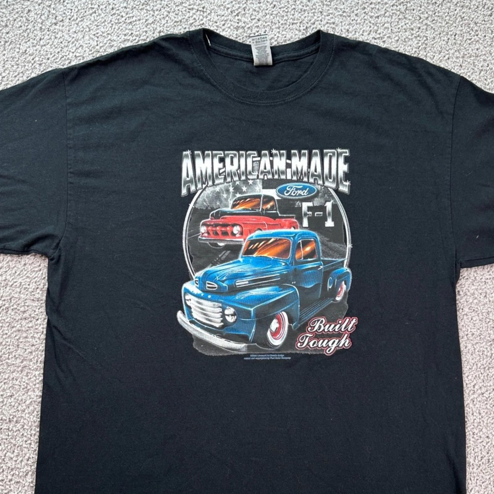 Gildan American Made Ford F1 Truck Built Tough T Shirt Gildan Men Size US XL / EU 56 / 4 - 1 Thumbnail