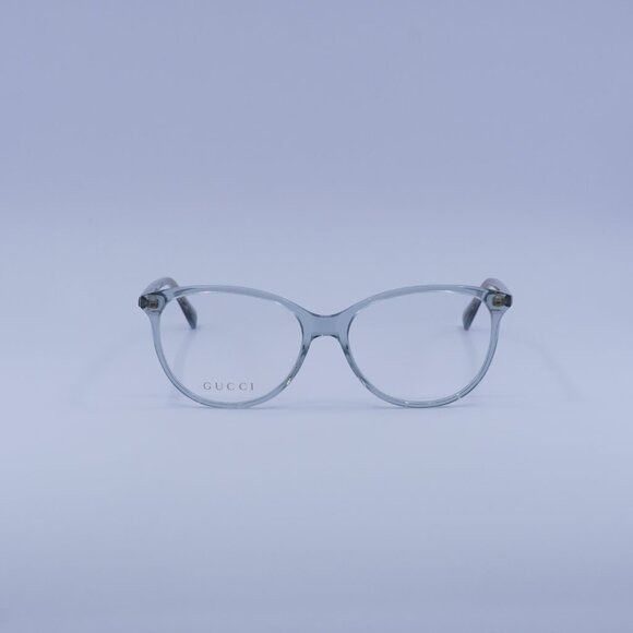 Gucci Gucci GG0550O 018 Eyeglasses Transparent Grey 53mm Frame Size ONE SIZE - 4 Thumbnail