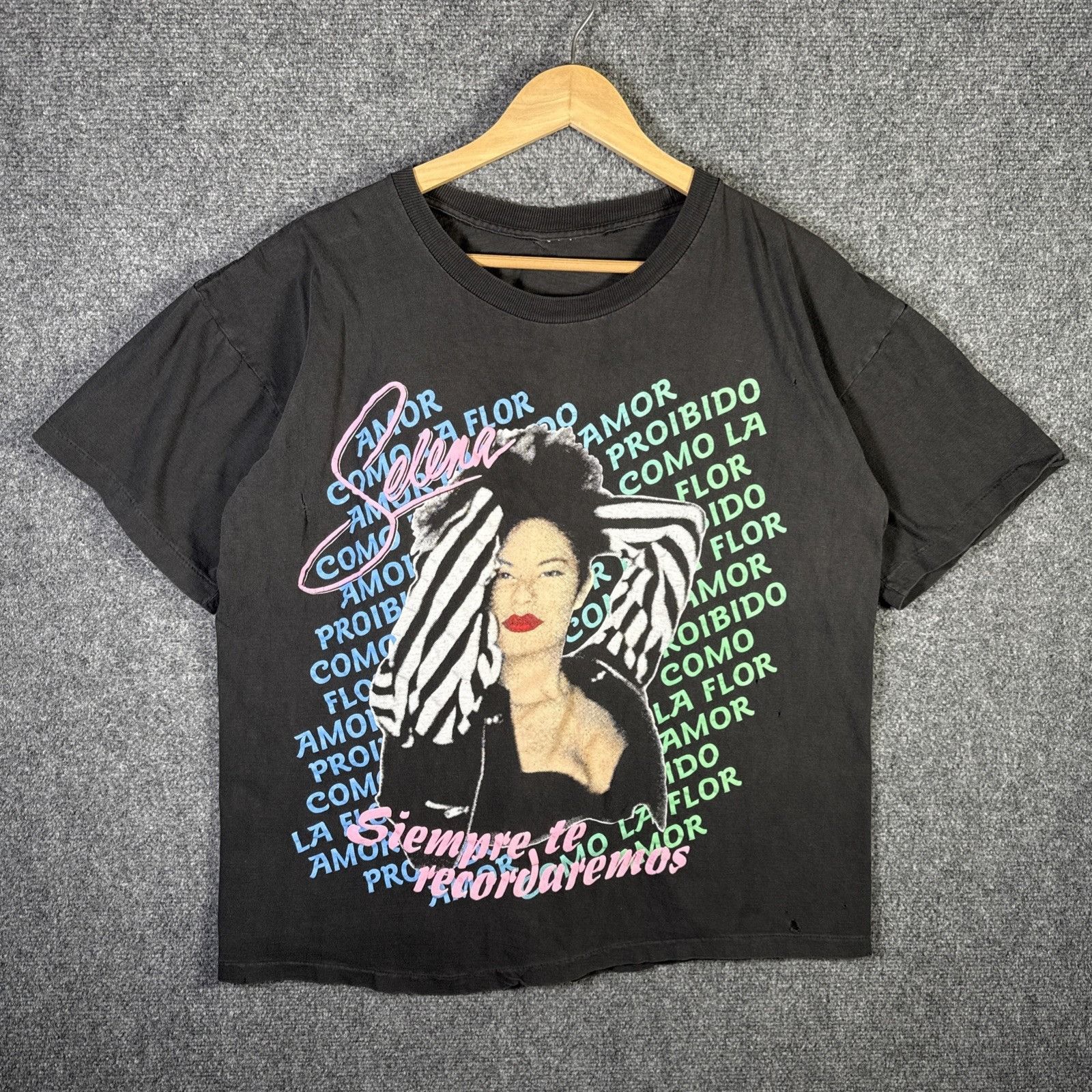 Rap Tees Vintage Selena Shirt Large Black 80s Rap Mexico Tejano Size US L / EU 52-54 / 3 - 1 Thumbnail