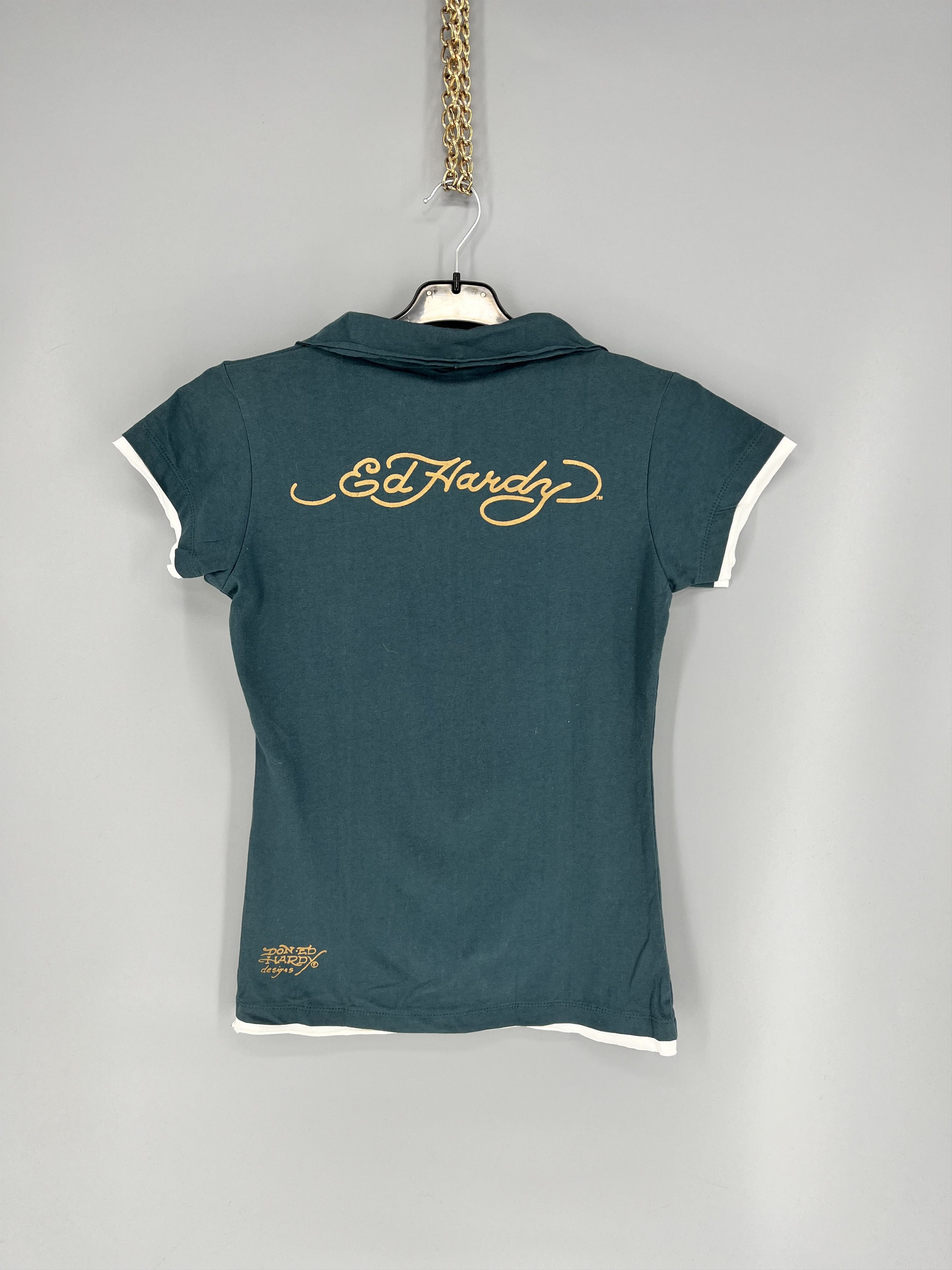 Christian Audigier Vintage Ed Hardy By Christian Audigier Polo Tee Size L / US 10 / IT 46 - 9 Thumbnail