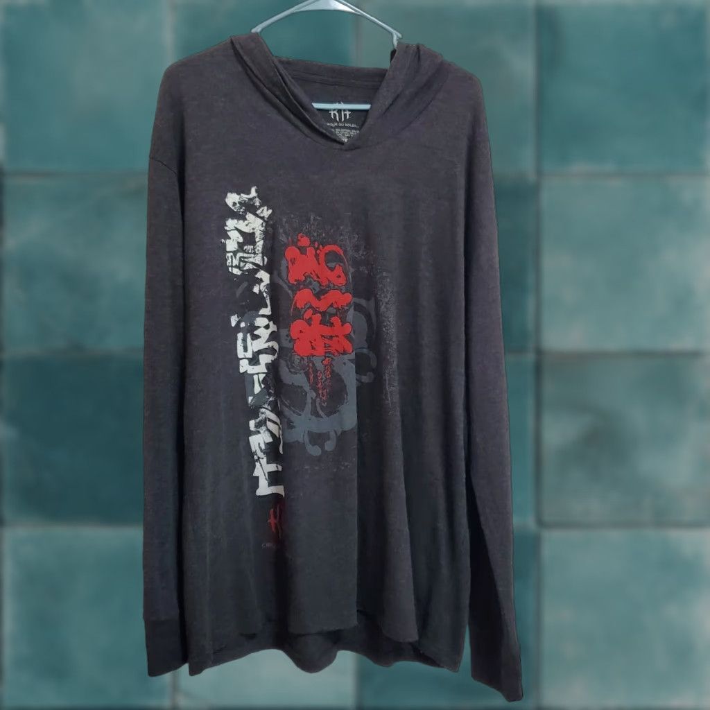 Vintage VINTAGE Cirque du Soleil KA Shirt Women 2XL Dark Gray Hooded Long Sleeve Lightweight Tee Casual Size XXL / US 16-18 / IT 52-54 - 1 Thumbnail