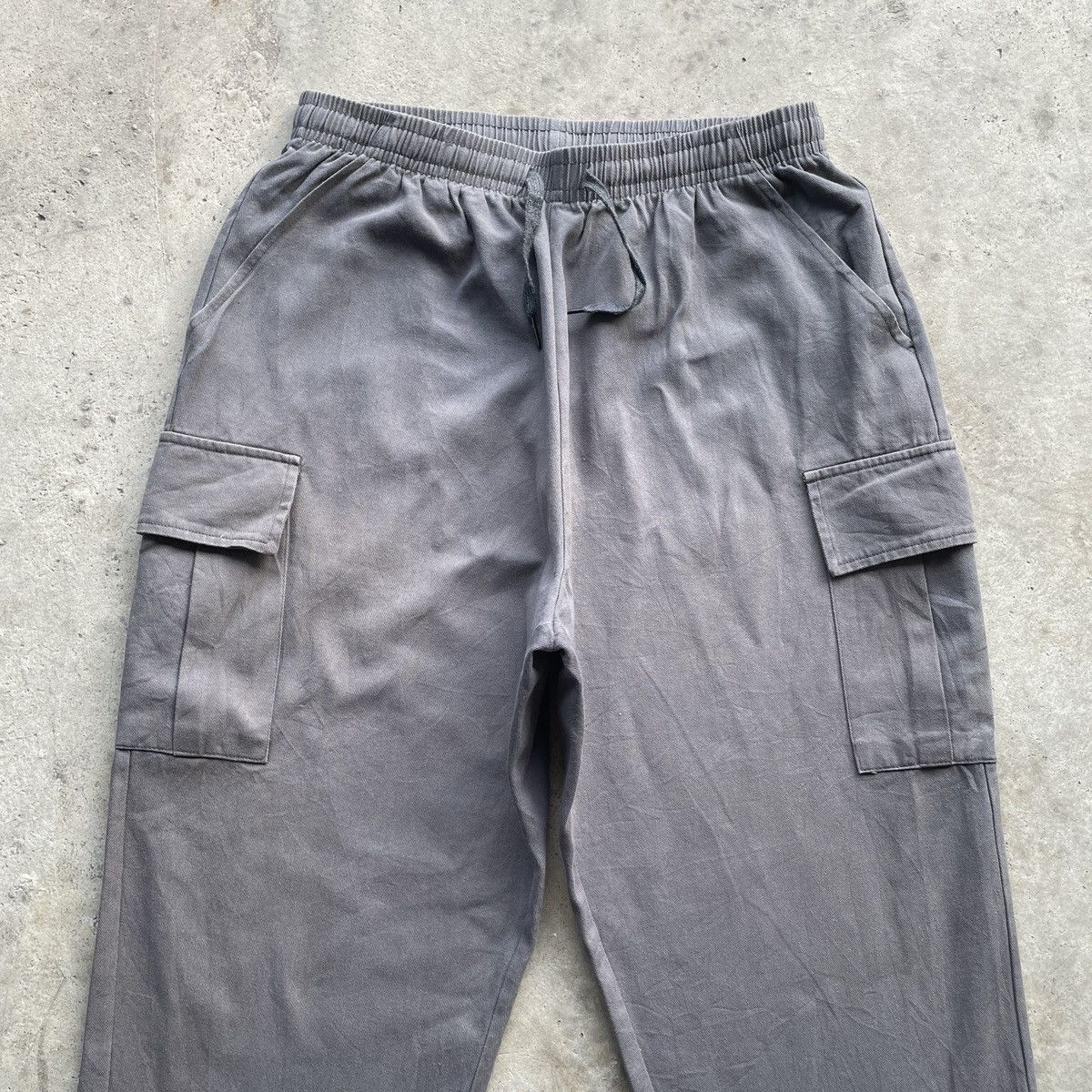 Hook-Ups Vintage Hook Faded Drawstring Waist Baggy Cargo Pants Size US 32 / EU 48 - 5 Thumbnail