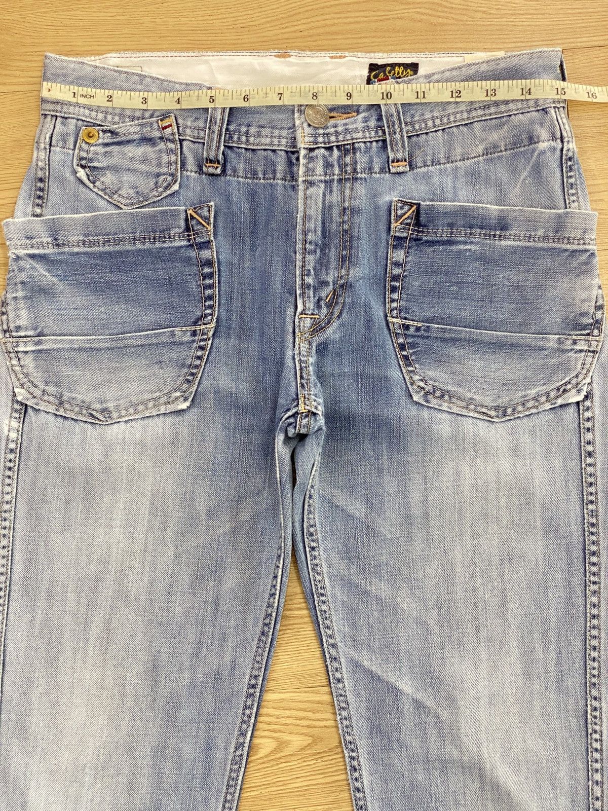 Japanese Brand Japanese Brand Blue Wash Style Bush Pants Buckle Back Jeans Size US 30 / EU 46 - 9 Thumbnail