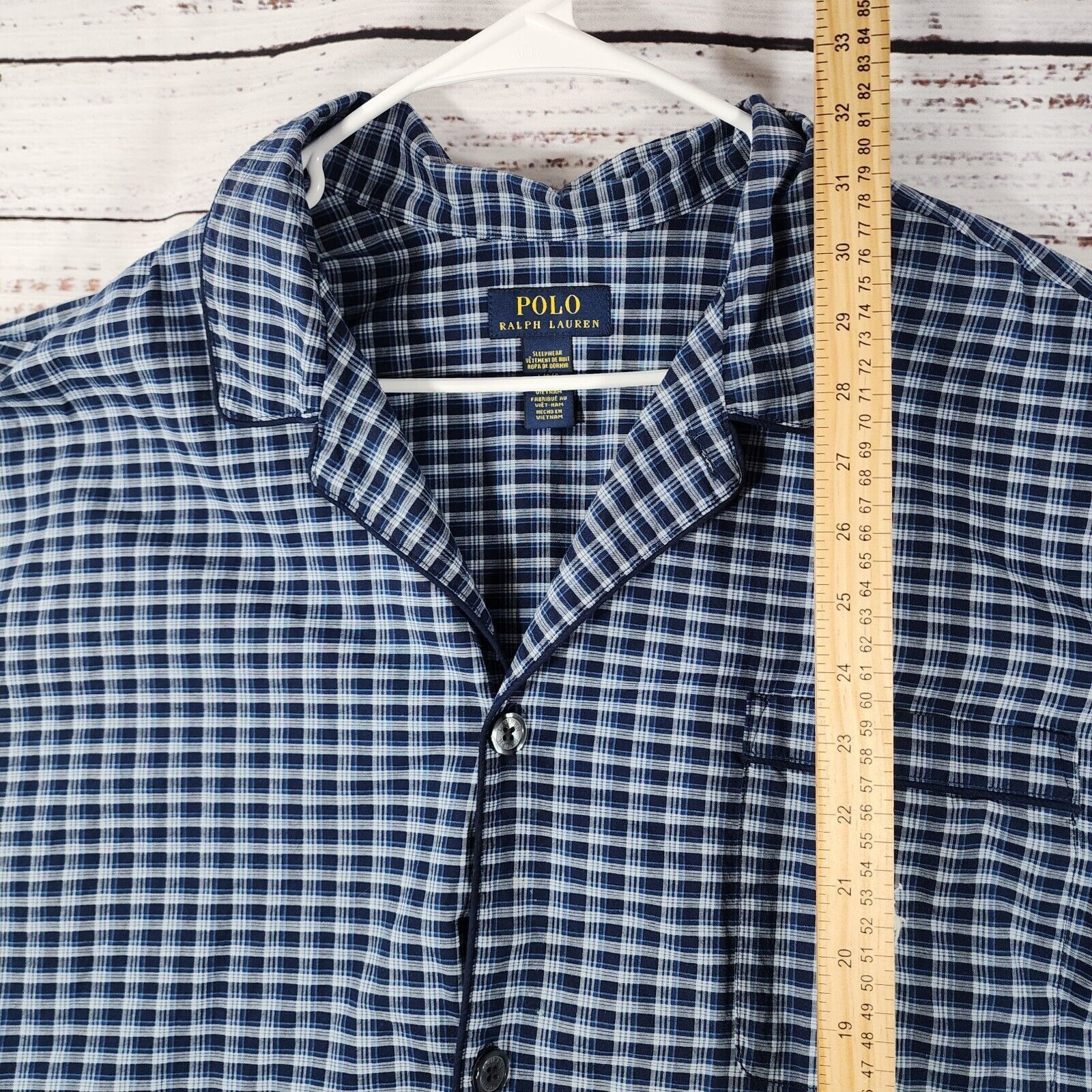 Polo Ralph Lauren Polo Ralph Lauren Cotton Sleep Shirt Pajama Top Plaid L Size US L / EU 52-54 / 3 - 7 Thumbnail