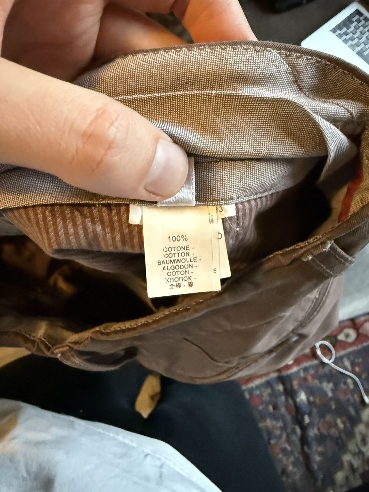Brunello Cucinelli Brown Cotton-Blend Trousers (Slim Tapered) Size US 30 / EU 46 - 8 Thumbnail