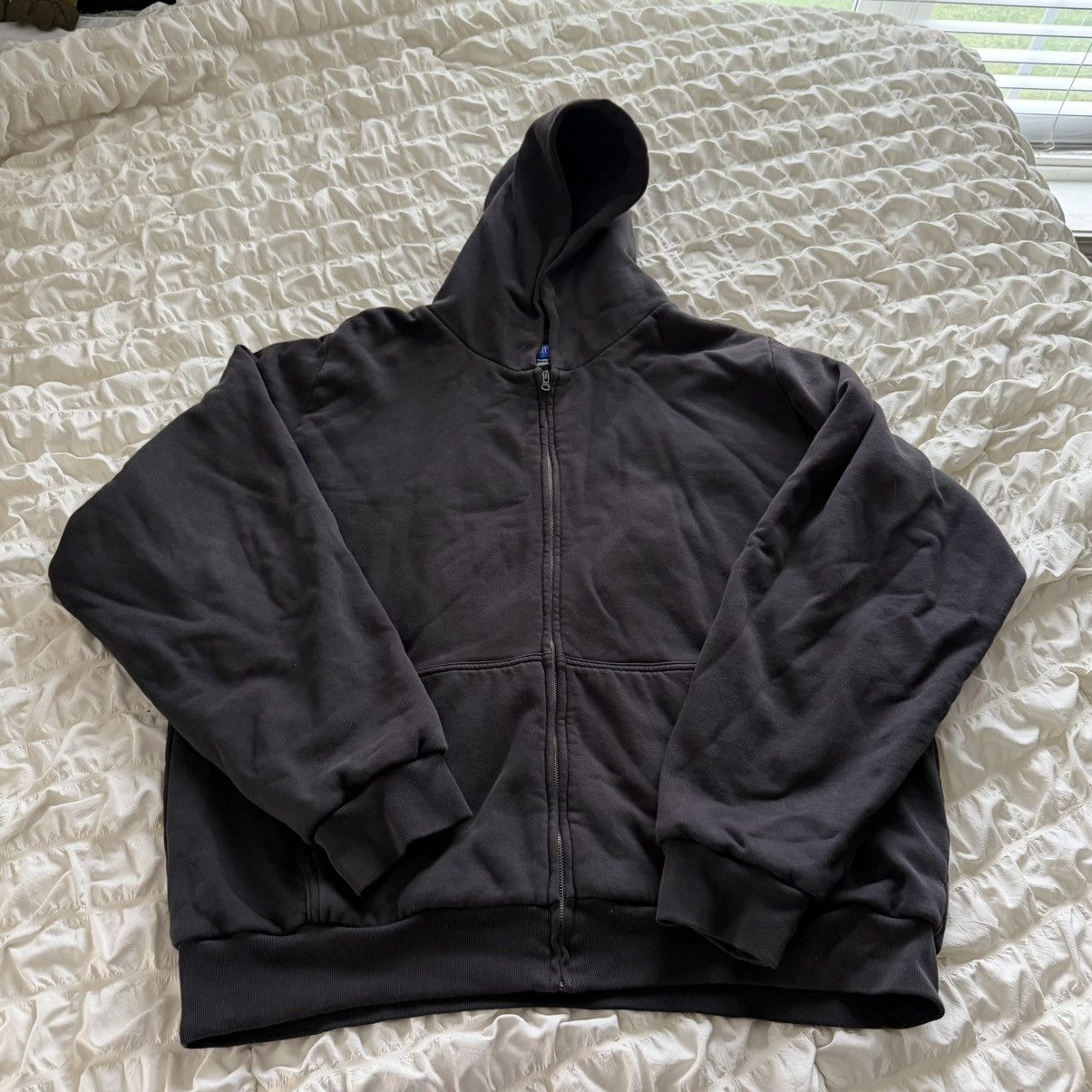 Gap Yeezy YZY GAP Grey Double Face Zip Hoodie | Grailed