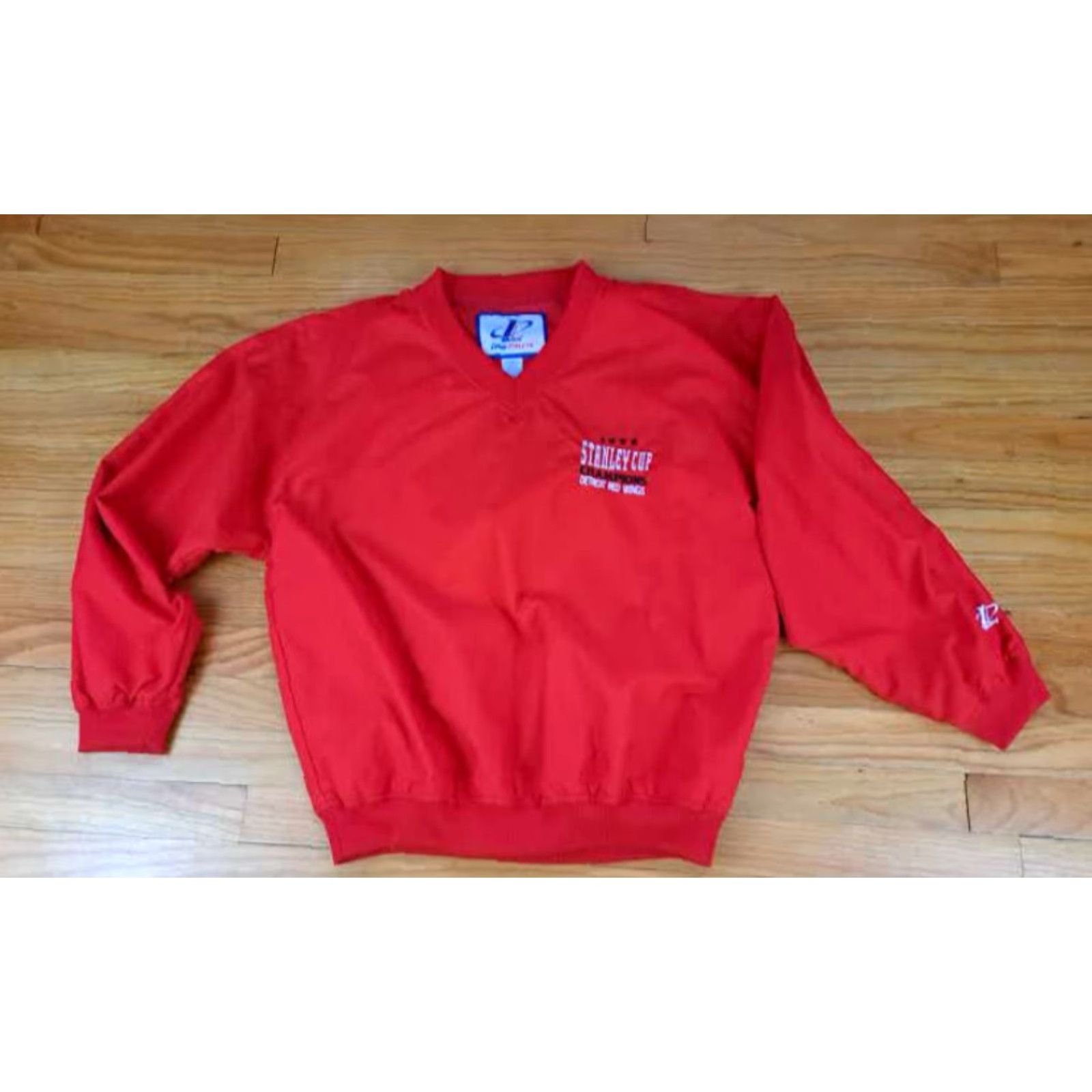 Logo Athletic VINTAGE Detroit Red Wings 1998 Stanley Cup Champs Nylon Warm-Up Jacket M Red Windbreaker Unisex Adults Size US M / EU 48-50 / 2 - 2 Thumbnail