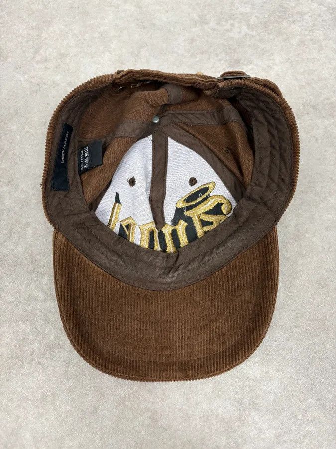 Dsquared2 AW2005 Dsquared2 Brown Angel Embroidered Corduroy Cap Size ONE SIZE - 6 Thumbnail