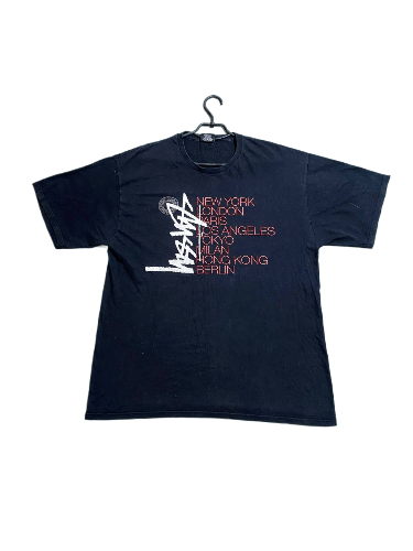 Vintage Stussy Big Y2K Print Short Sleeve T-Shirt Size XL