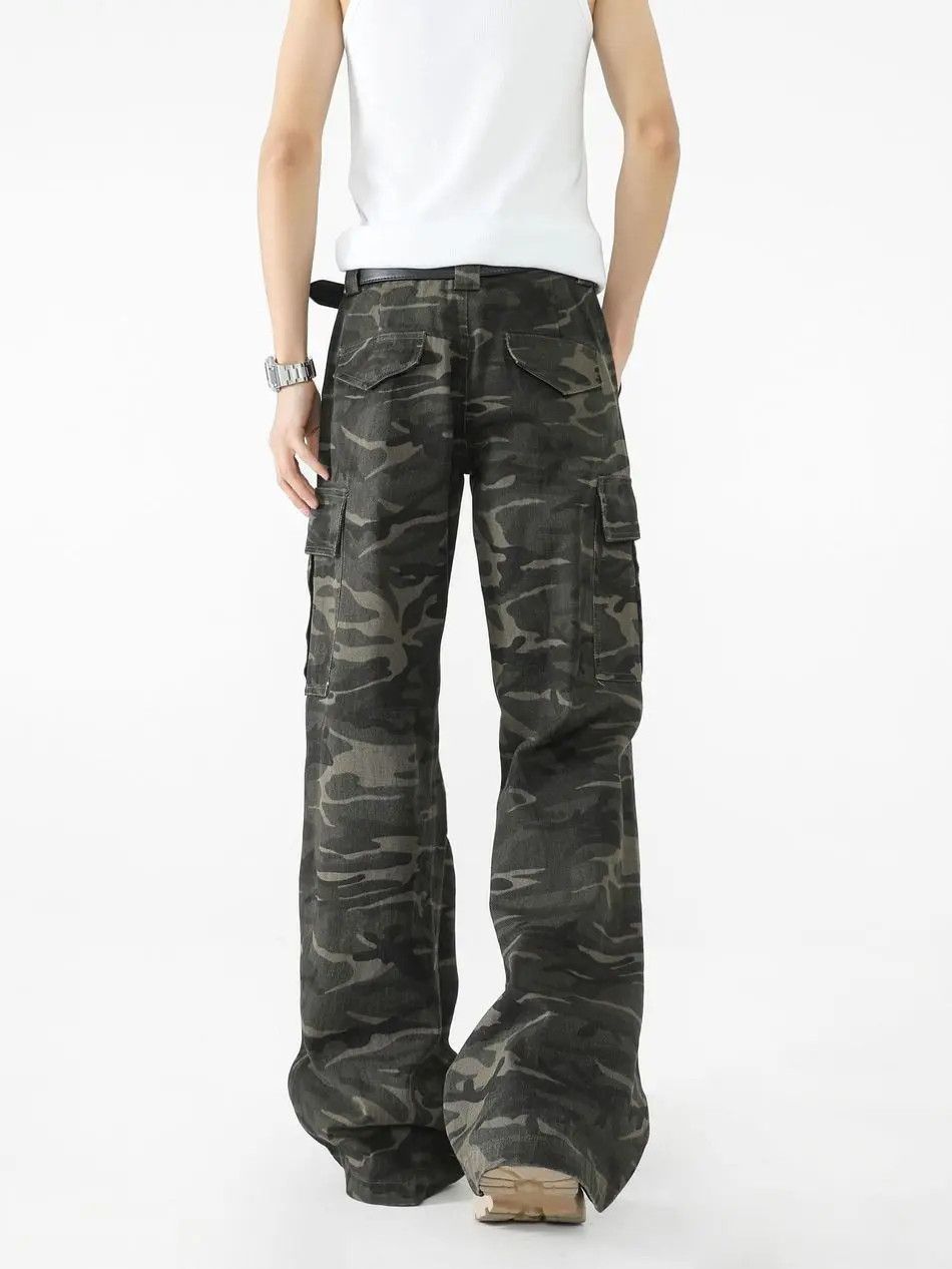 Japanese Brand Retro loose camouflage pocket jeans Size US 32 / EU 48 - 5 Thumbnail