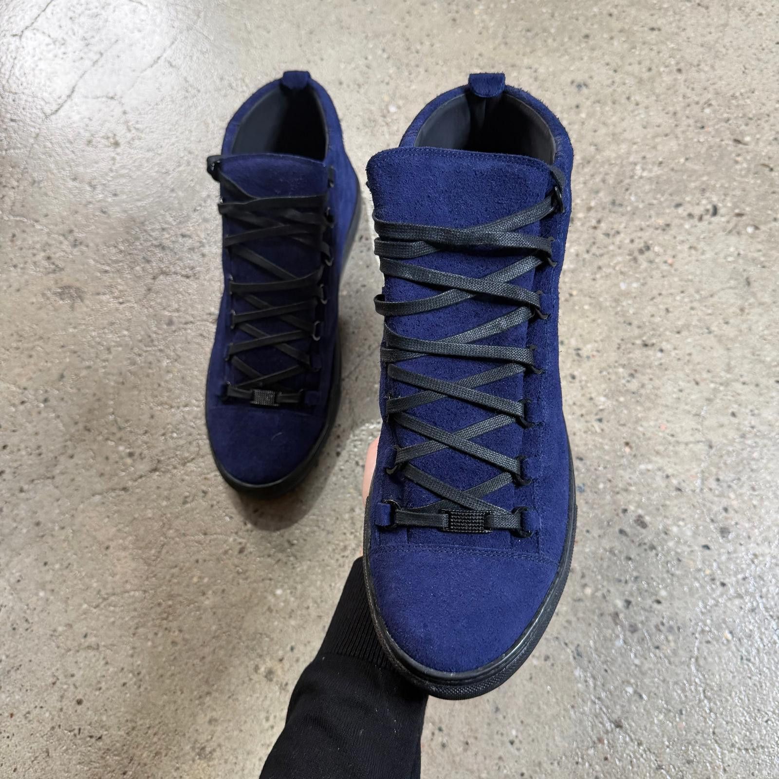 Balenciaga Balenciaga Suede Arena Sneakers (Blue) Size US 12 / EU 45 - 7 Thumbnail