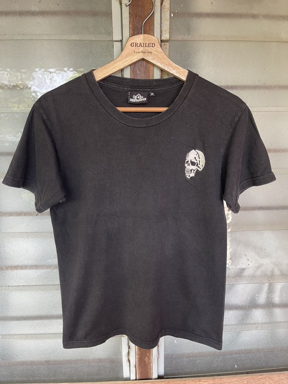 Human With Attitude Vintage Attitude Embroided Skull Japan Shirt Tee Size US M / EU 48-50 / 2 - 1 Thumbnail