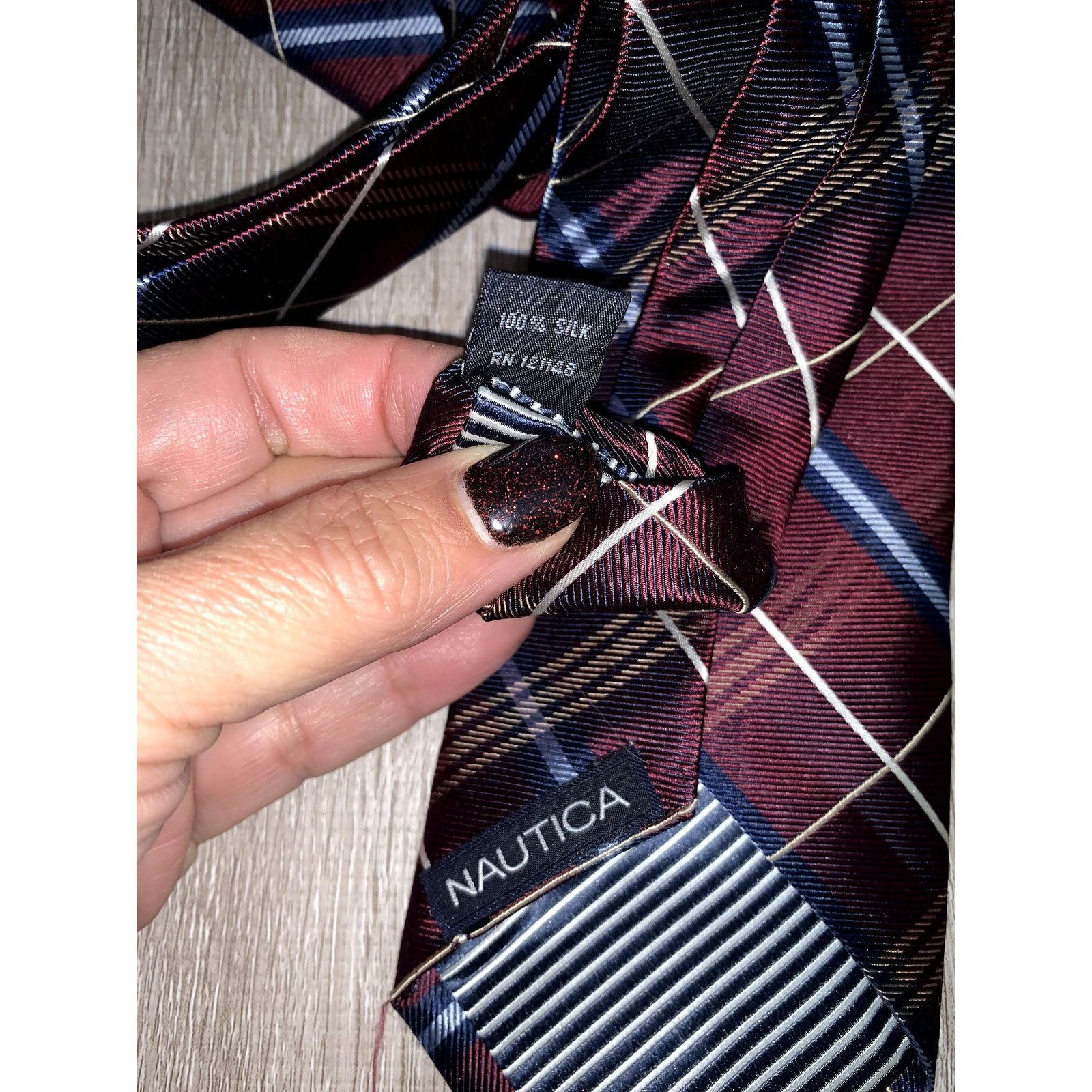 Nautica Nautica Men's Silk Tie Set 3pc Geometric Multicolor Classic Size ONE SIZE - 4 Thumbnail