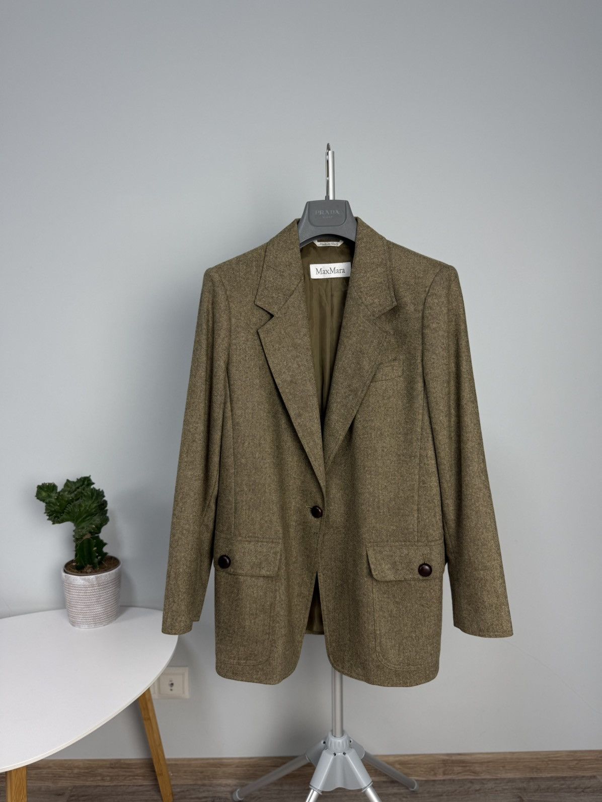 Max Mara Max Mara Coat Pure Virgin Wool Blazer Brown Italy Size M / US 6-8 / IT 42-44 - 4 Thumbnail