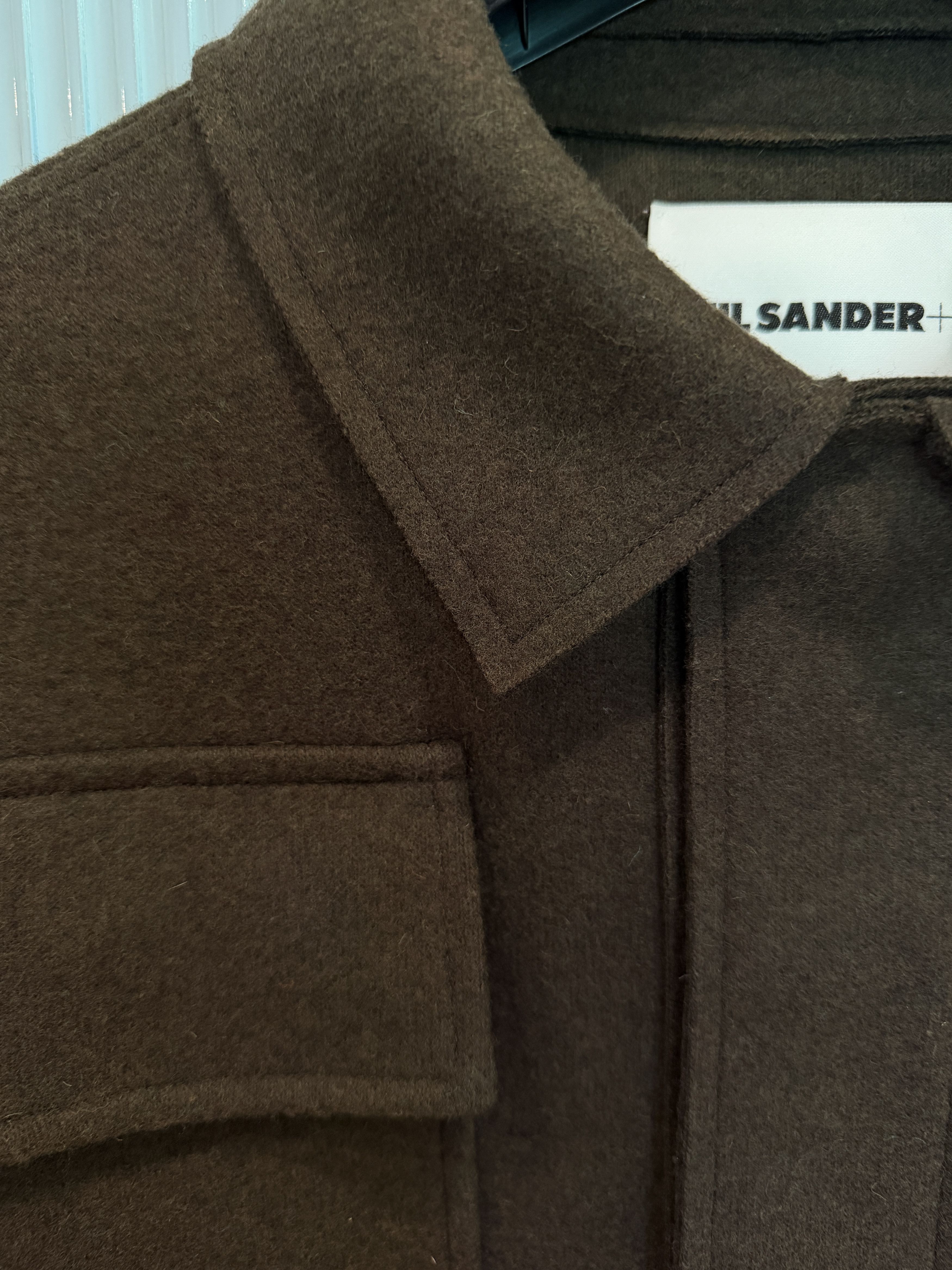 Jil Sander Pickle Double Face Compact Wool Shirt Size US S / EU 44-46 / 1 - 4 Thumbnail