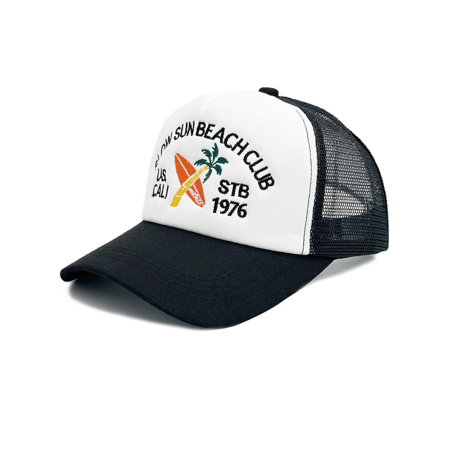 Vintage 'Slow Sun Beach Club' Embroidered Mesh Trucker Hat Size ONE SIZE - 8 Thumbnail