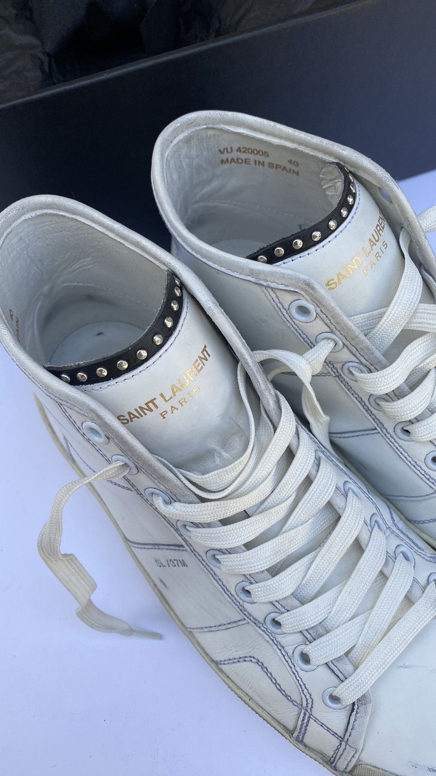 Saint Laurent Paris SL 37M Surf Sound Sneakers Size US 7 / EU 40 - 3 Thumbnail