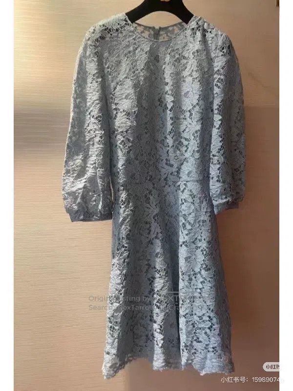 Valentino Valentino Blue lace dress Size S / US 4 / IT 40 - 4 Thumbnail