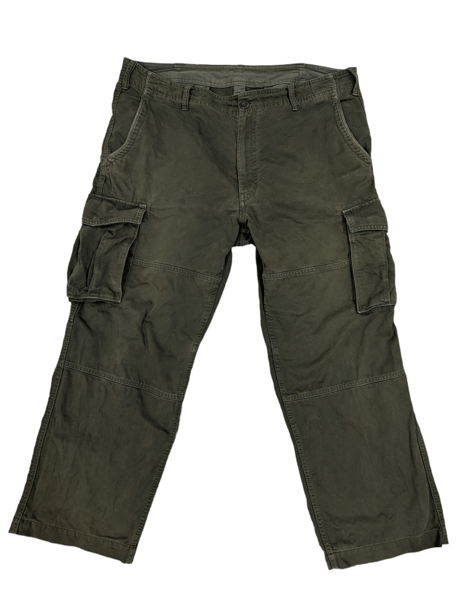 image of Archival Clothing x Uniqlo Double Knee Cargo Pants Tactical Pants in Green, Men's (Size 40)