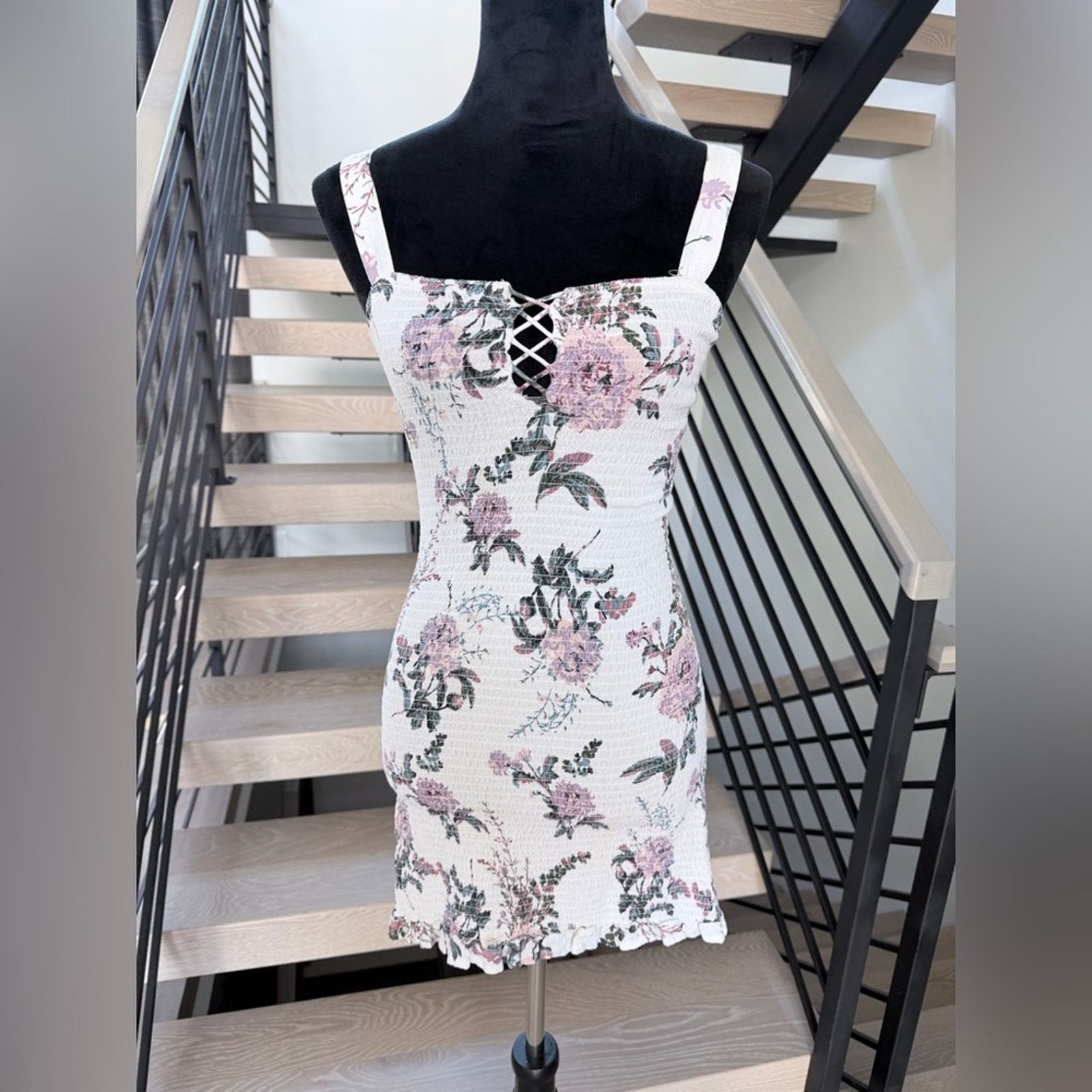 Other New Y2K Floral Print White Dress size XS/S Size XS / US 0-2 / IT 36-38 - 1 Thumbnail