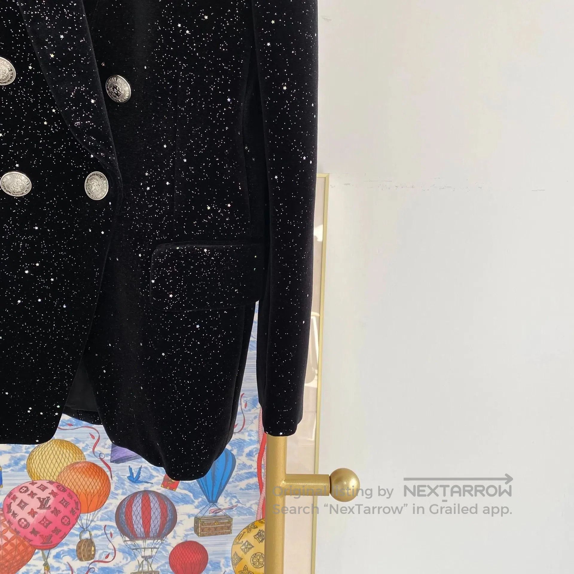 Balmain Balmain Black Velvet Coat Size 38. Size S / US 4 / IT 40 - 4 Thumbnail