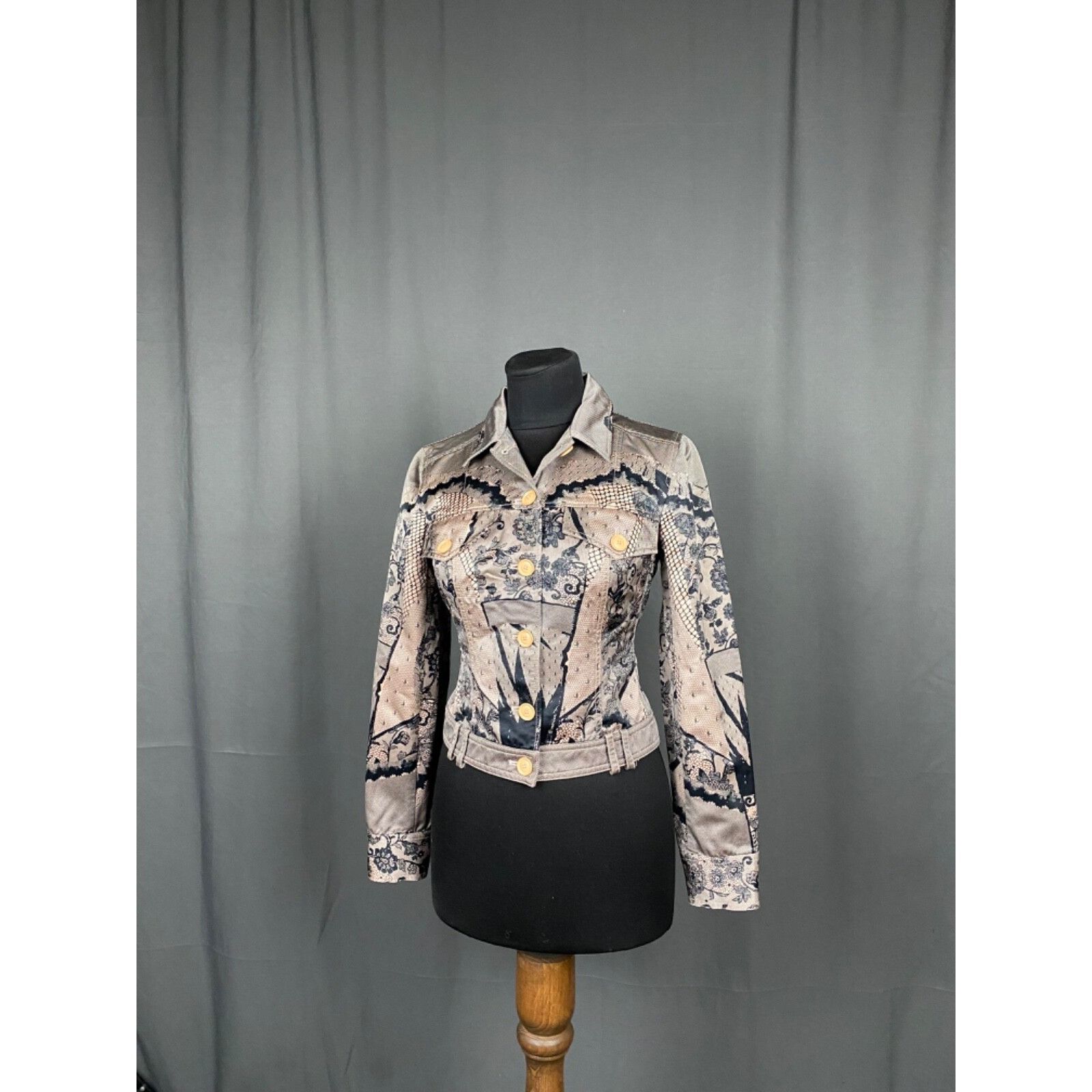 Dior MINT! RARE! CHRISTIAN DIOR Women's Pink Black Floral Collare Size XS / US 0-2 / IT 36-38 - 5 Thumbnail