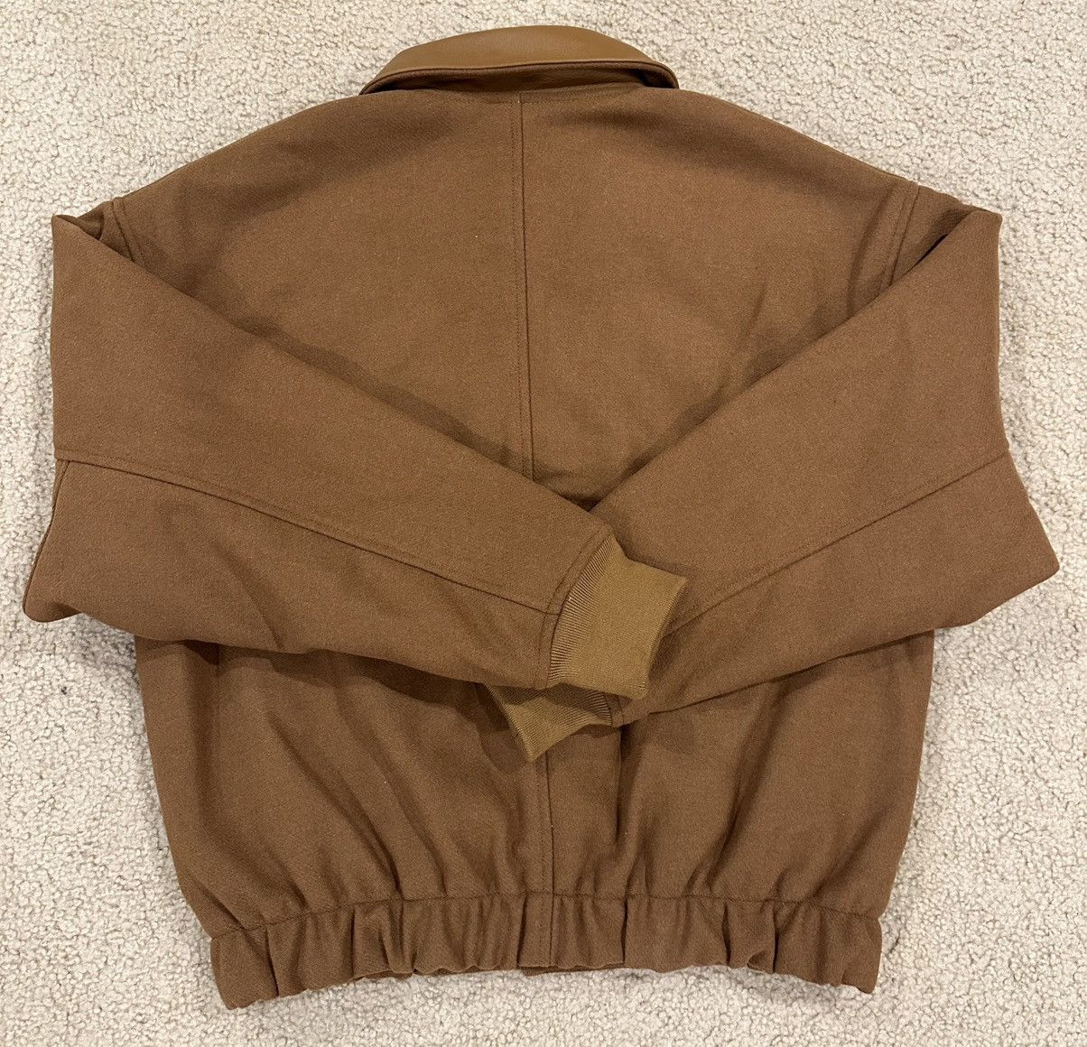 Nike Nike Air Varsity Jacket Wool Leather Tan Brown Size X Small Size US XS / EU 42 / 0 - 7 Thumbnail