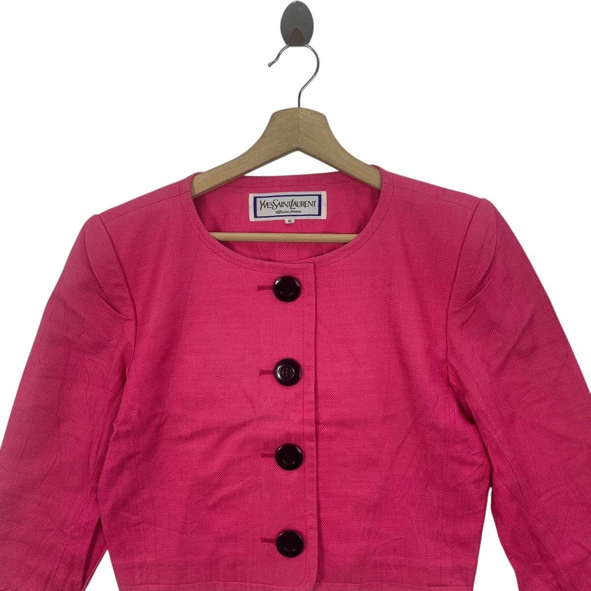 Yves Saint Laurent Vintage YSL YVES SAINT LAURENT Femmes Coat Cardigan Top Size S / US 4 / IT 40 - 2 Thumbnail