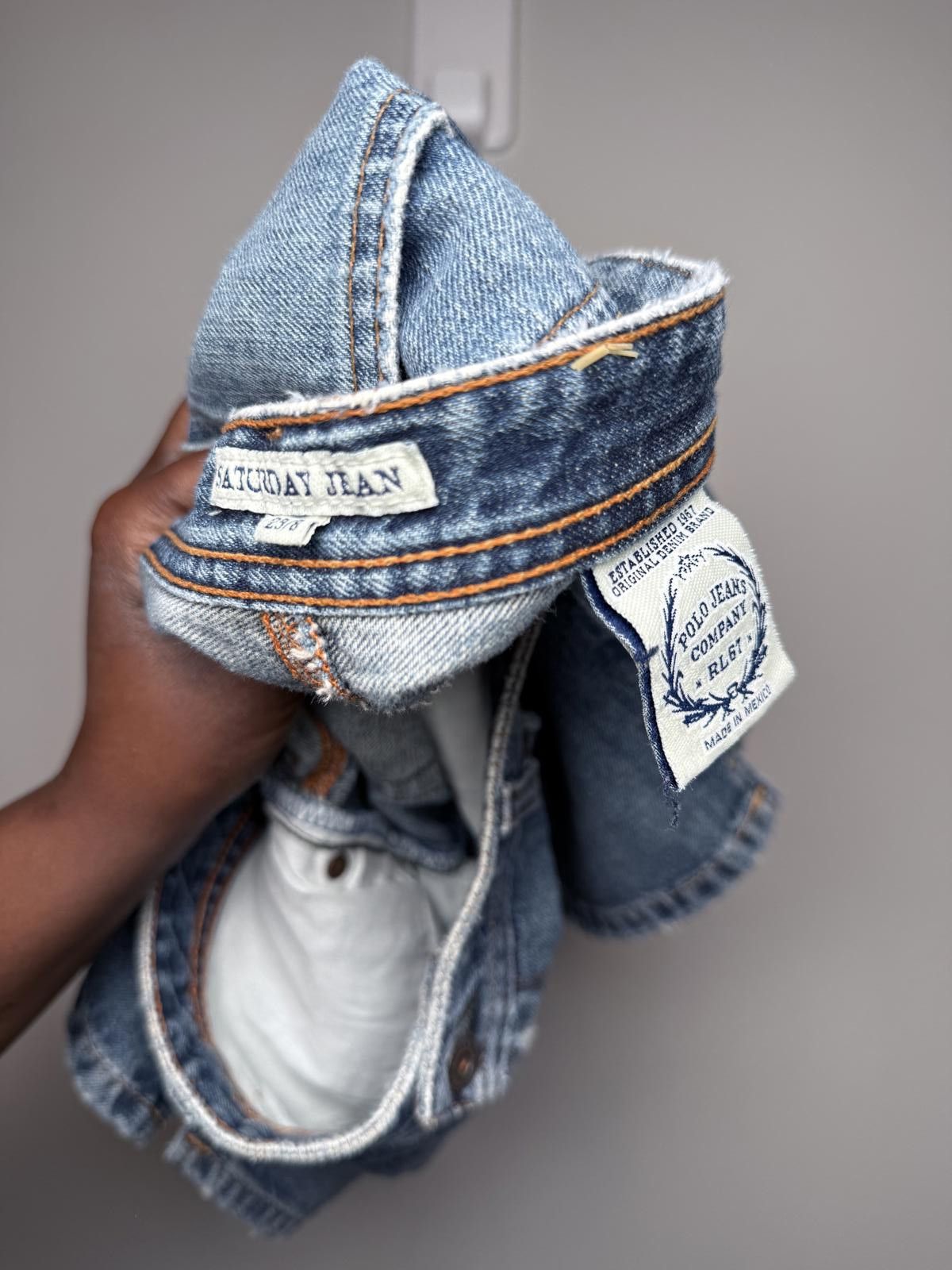 Polo Ralph Lauren Vintage Y2K Basic Blue Denim Jean Shorts Size 29" - 5 Thumbnail