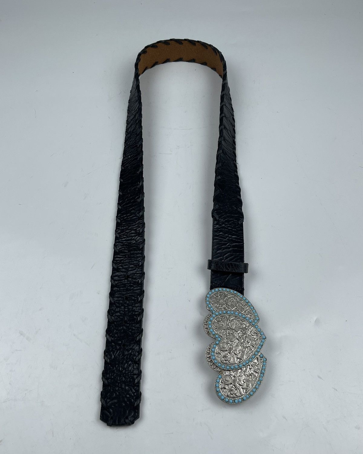Genuine Leather big buckle leather belt tc21 Size ONE SIZE - 2 Thumbnail