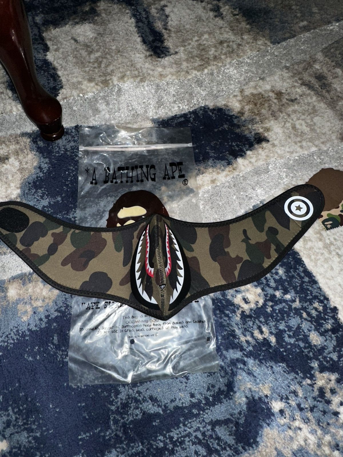 Bape Bape army camo (FW20) Shark Mask Size ONE SIZE - 3 Thumbnail