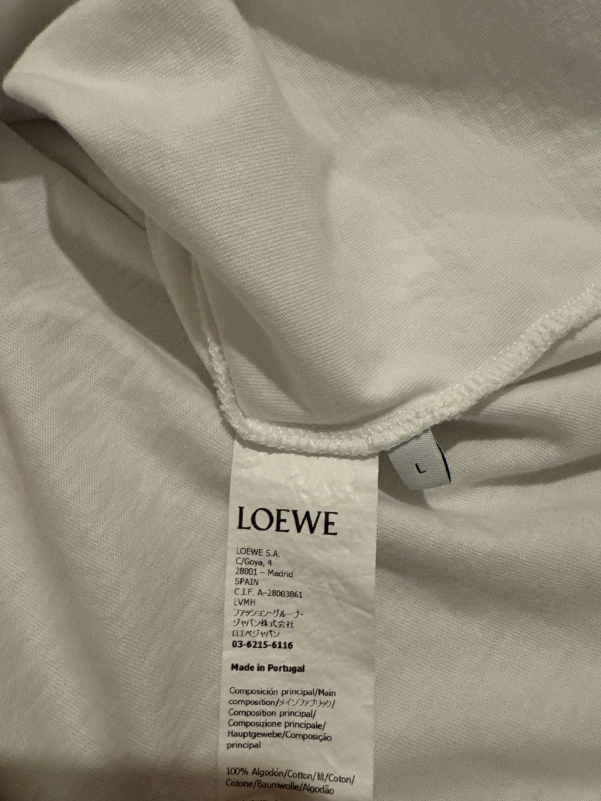Loewe LOEWE Logo Stitch T-Shirt Size US L / EU 52-54 / 3 - 4 Thumbnail