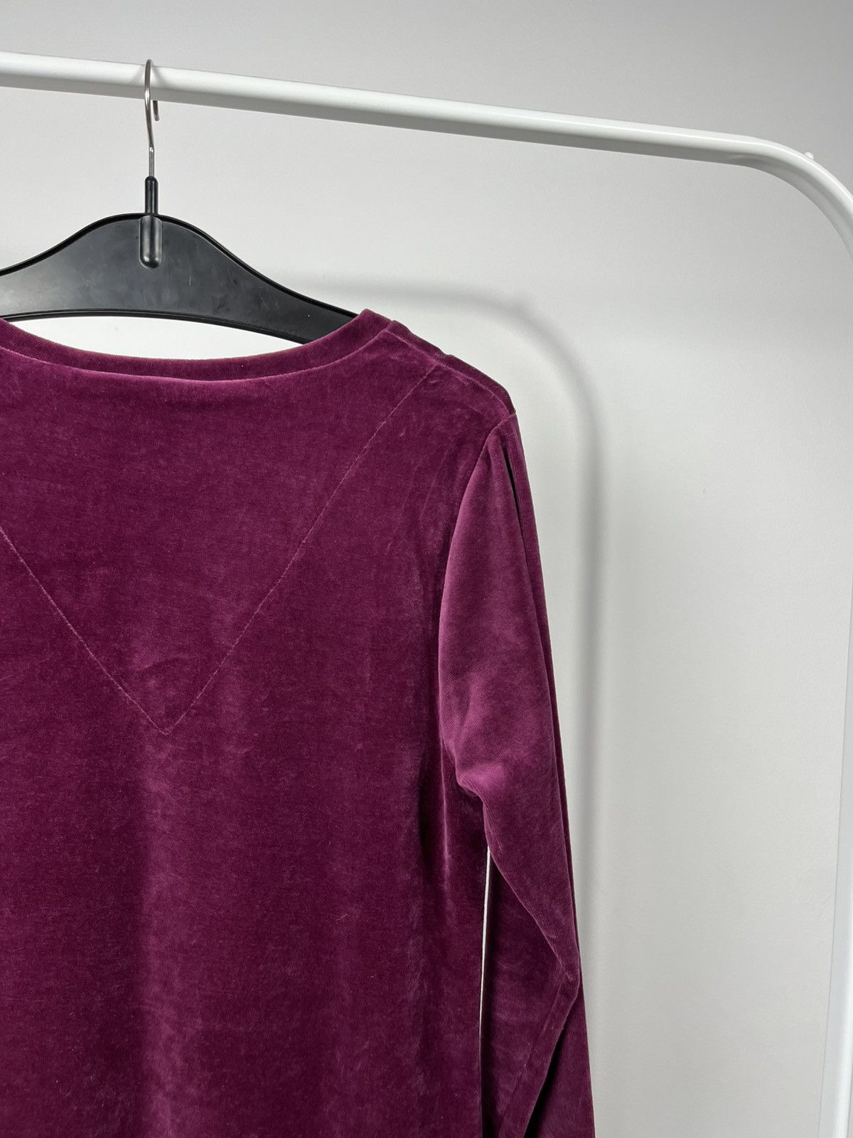 Gudrun Sjoden Gudrun Sjoden Purple Velour Midi Dress V-Neck Long Sleeve S Size S / US 4 / IT 40 - 13 Thumbnail