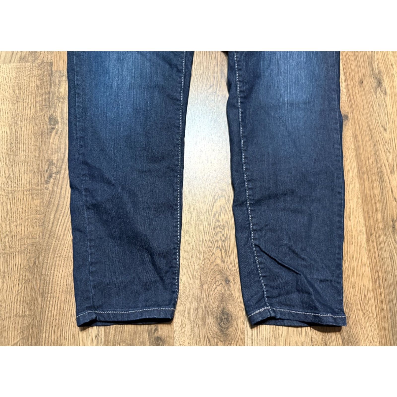 Vintage Maurices Jeans Women's 14 Short Blue Denim Straight Leg Dark Wash, 5-Pocket Size 36" / US 14 / IT 50 - 3 Thumbnail