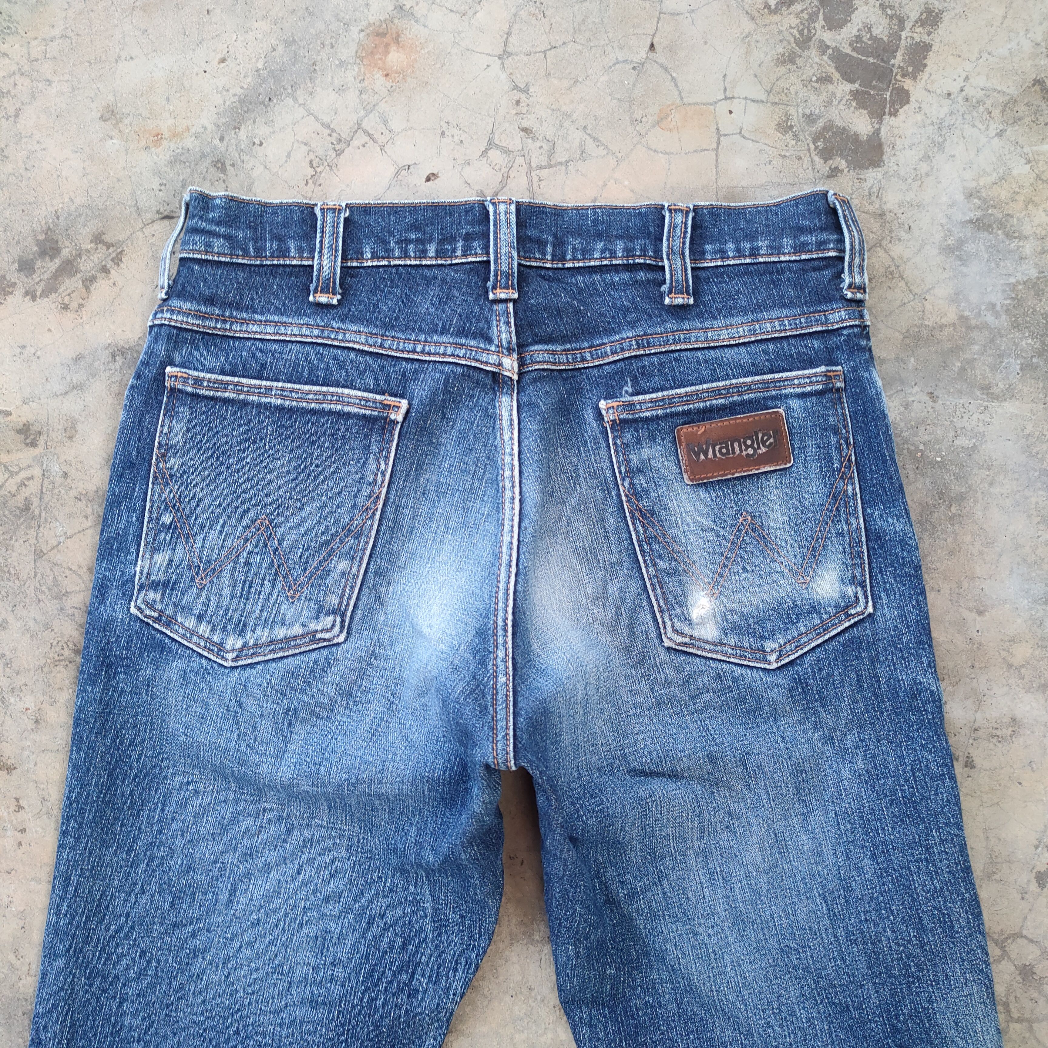 Jean W30 VINTAGE WRANGLER SLIM FIT RIPPED FADED JEANS PANTS Size US 30 / EU 46 - 10 Thumbnail
