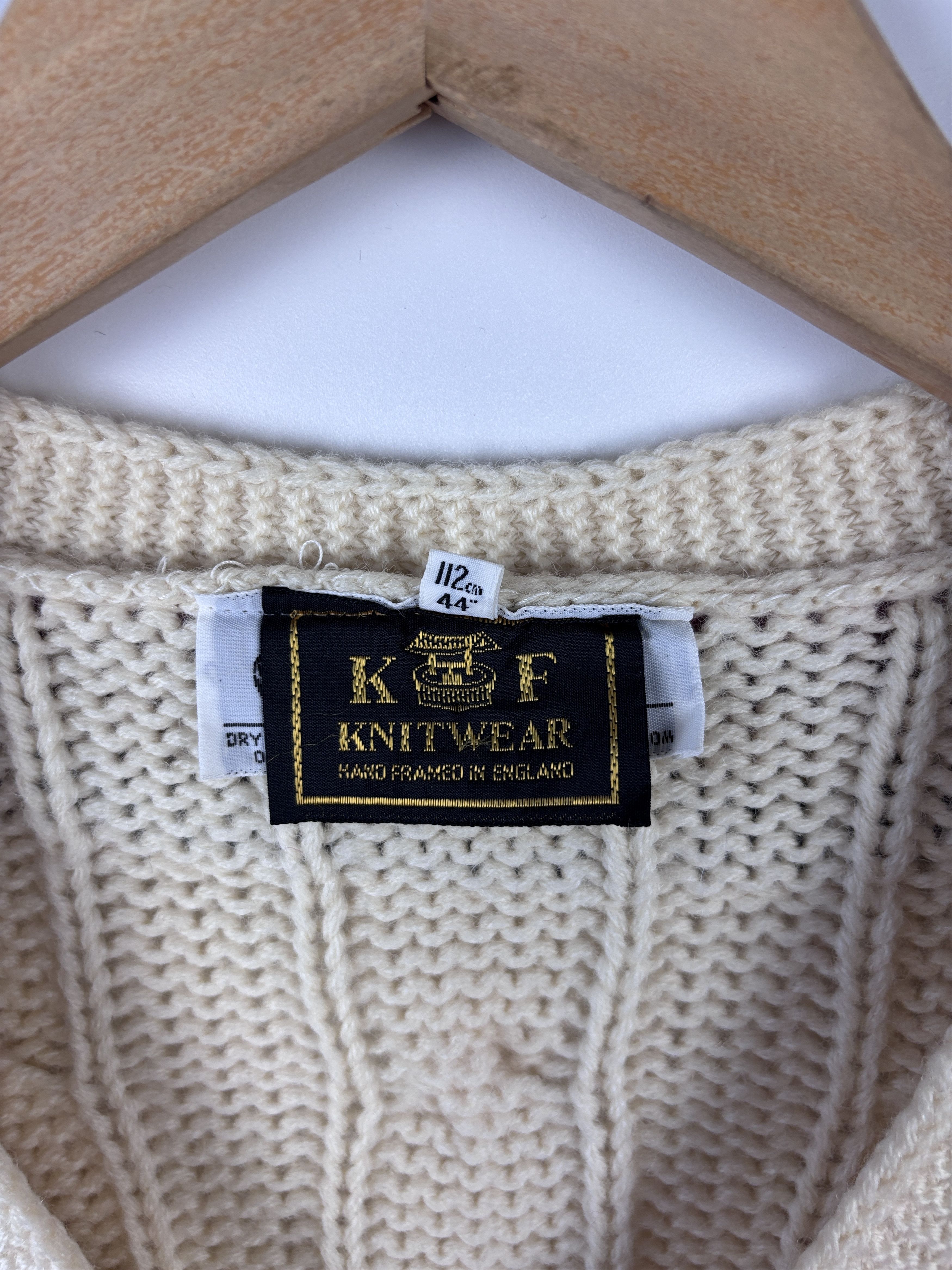 Vintage KF Knitwear Hand Framed Tennis Cricket Sweater Cable-Knit Size US M / EU 48-50 / 2 - 5 Thumbnail