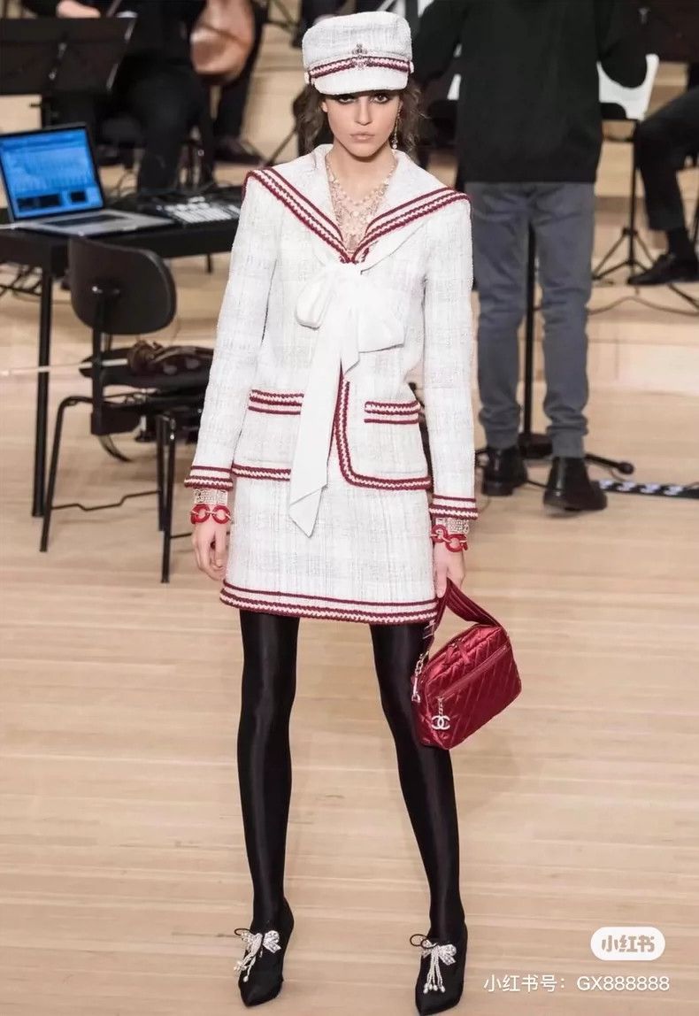 Chanel Chanel Cruise series navy collar red rolled-edged jacket Size XS / US 0-2 / IT 36-38 - 7 Thumbnail