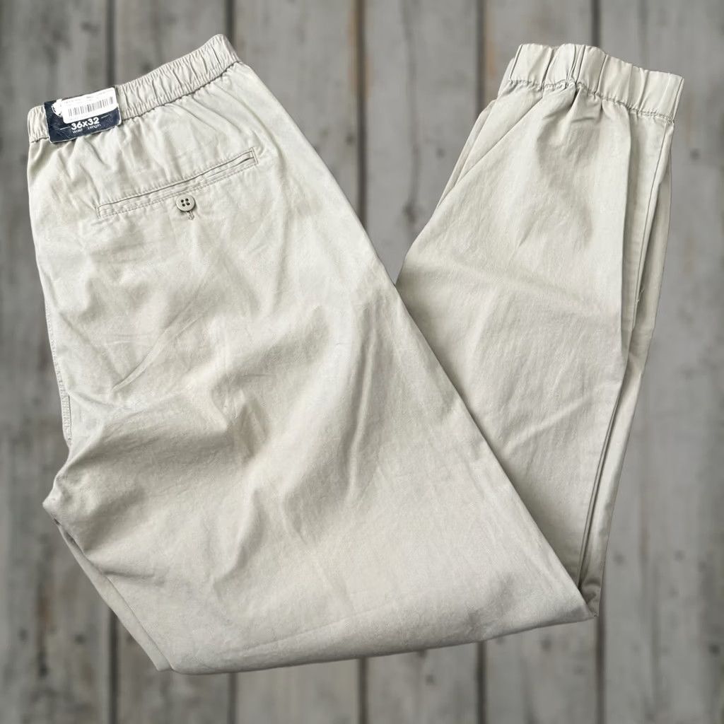Cremieux Cremieux Joggers Mens 36x32 Beige Solid The Weekend Pant Cotton Elastic Waist Pockets Tapered Regular -Adult- Mens Size US 36 / EU 52 - 1 Thumbnail