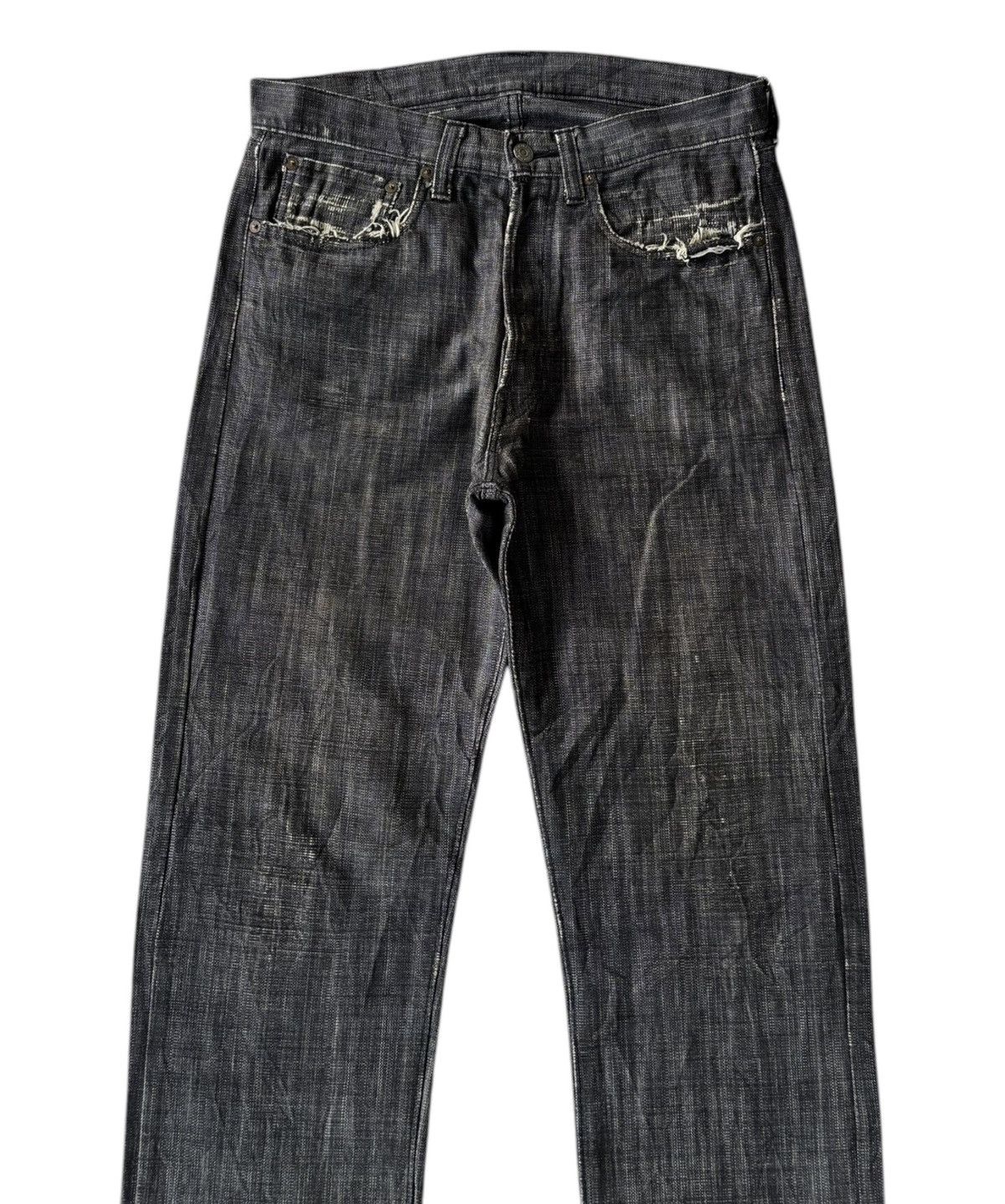 Sugar Cane 🔥VINTAGE SUGAR CANE TOYO ENTERPRISE Distressed Denim Jeans Size US 32 / EU 48 - 3 Thumbnail