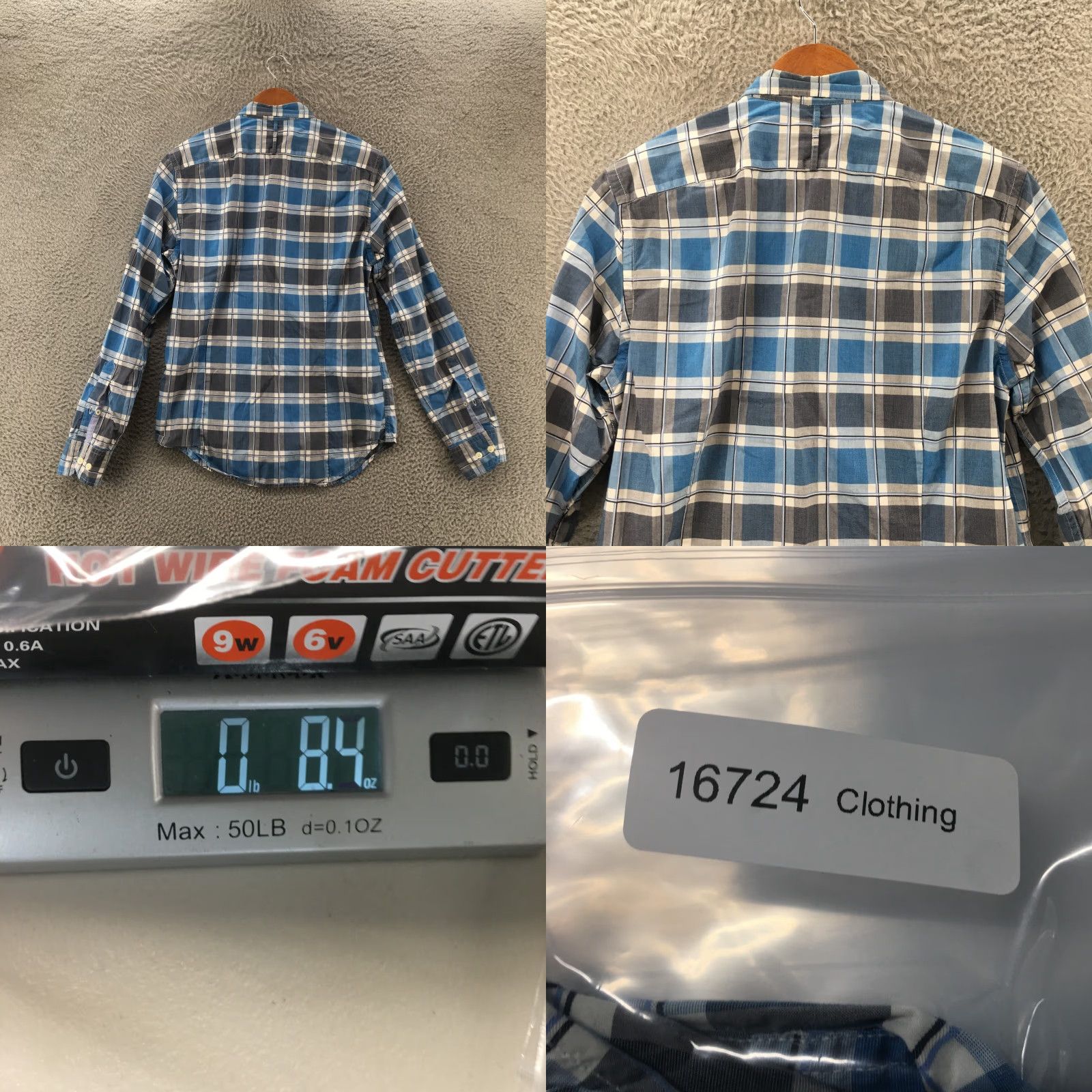Banana Republic Banana Republic Button-Up Shirt Mens S Blue Plaid 078 Wash Grant Fit Classic Casual Shirt Size US S / EU 44-46 / 1 - 8 Thumbnail