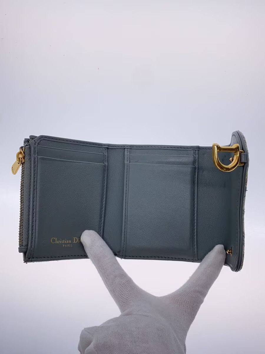 Dior Dior Monogram Canvas Bi-Fold Wallet Grey Size ONE SIZE - 4 Thumbnail