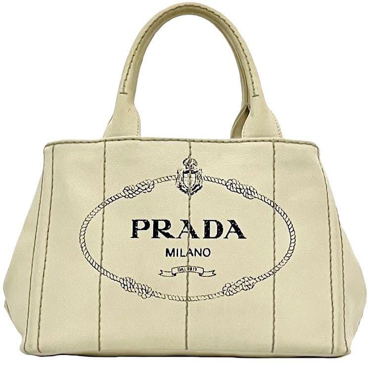 Prada PRADA Tote Bag Neutrals Cotton Size ONE SIZE - 1 Thumbnail