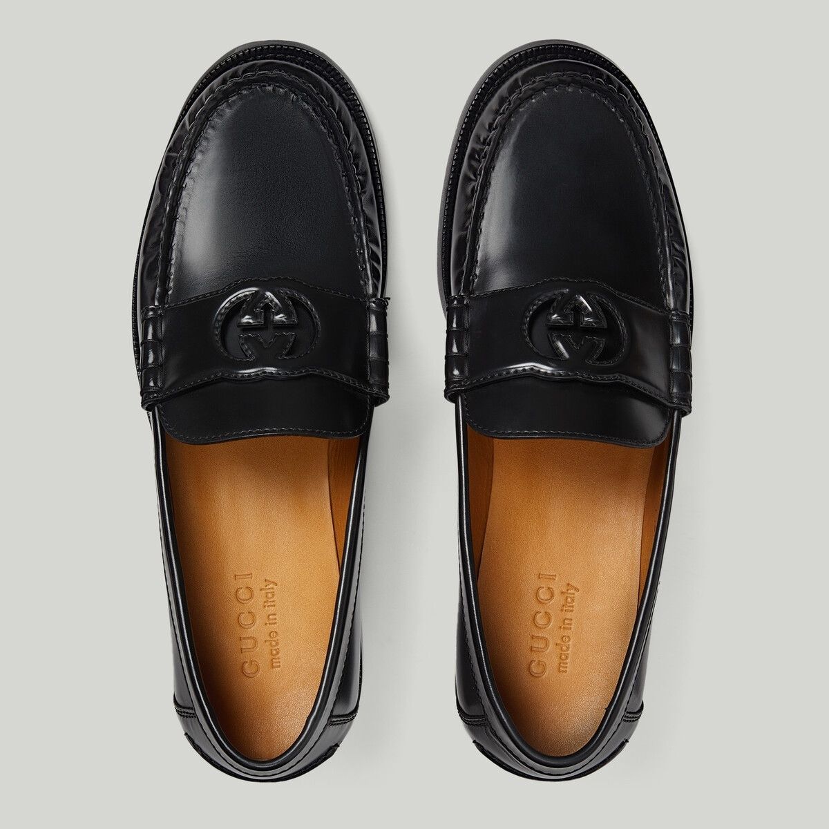 Gucci o1mt1gz0325 Interlocking G Loafers in Black Size US 10.5 / EU 43-44 - 4 Thumbnail