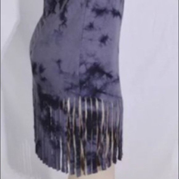 Ronny Kobo Torn by Ronny Kobo Gray tie dye fringe dress Size L / US 10 / IT 46 - 2 Thumbnail