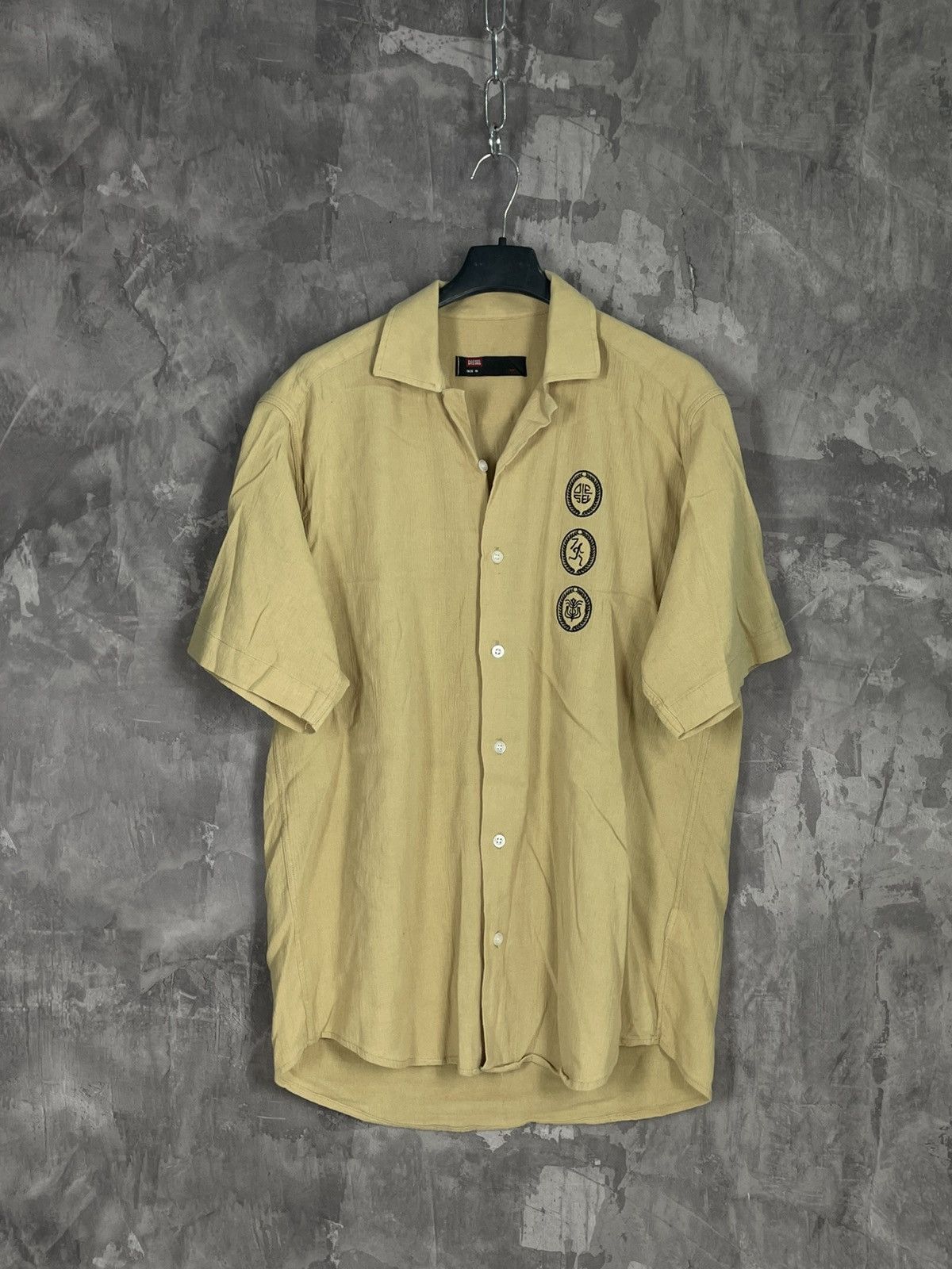 Diesel Diesel Embroidered Logo Short Sleeve Button Up Shirt Y2K Size US M / EU 48-50 / 2 - 1 Thumbnail